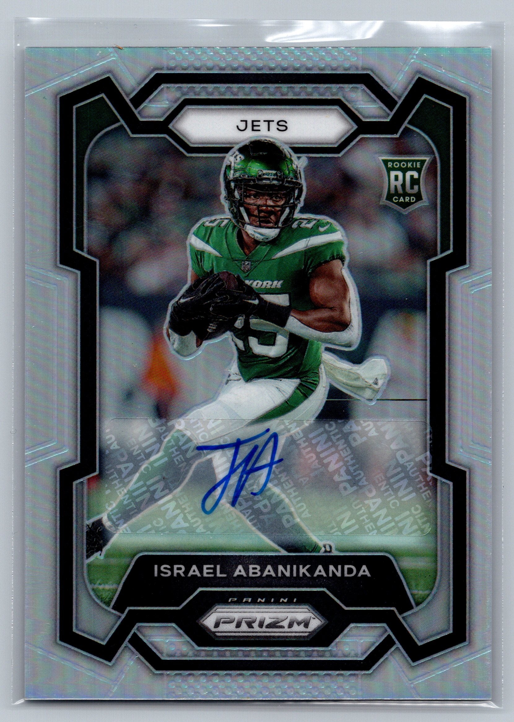 2023 Panini Prizm Israel Abanikanda Silver Rookie Autograph #379