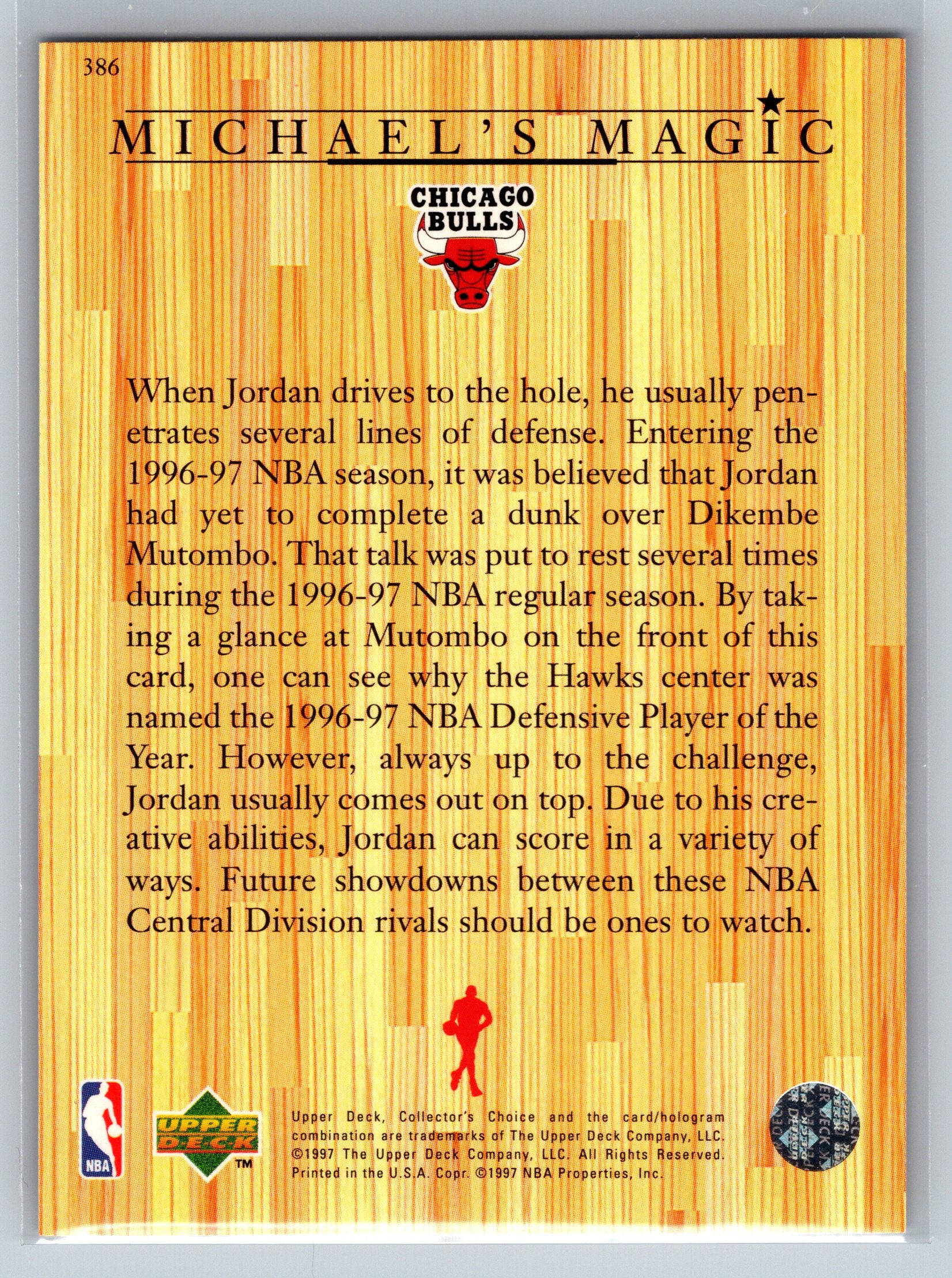1997 Upper Deck Michael Jordan #386