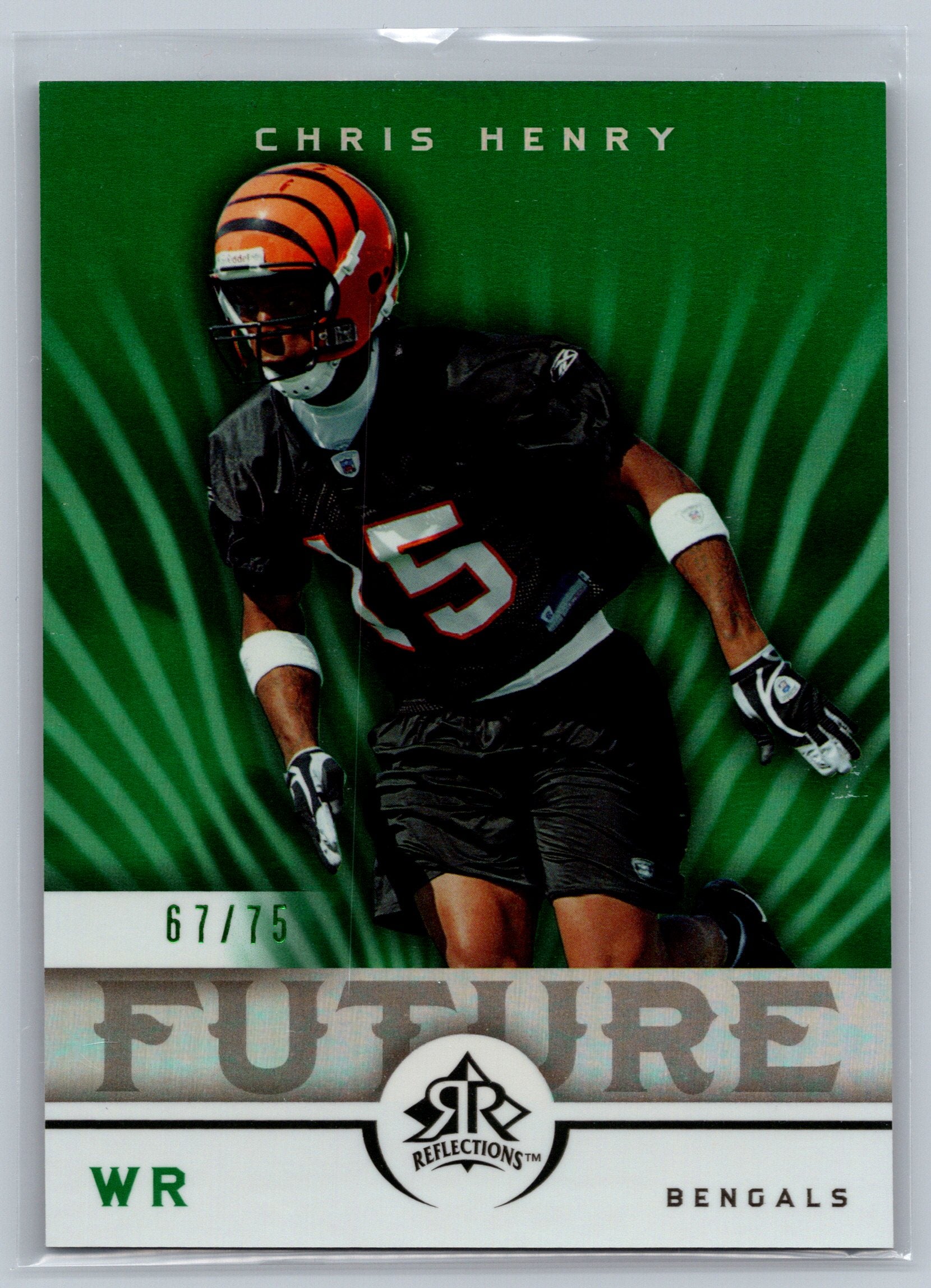 2005 Upper Deck Reflections Chris Henry Future Rookie Card /75 #230