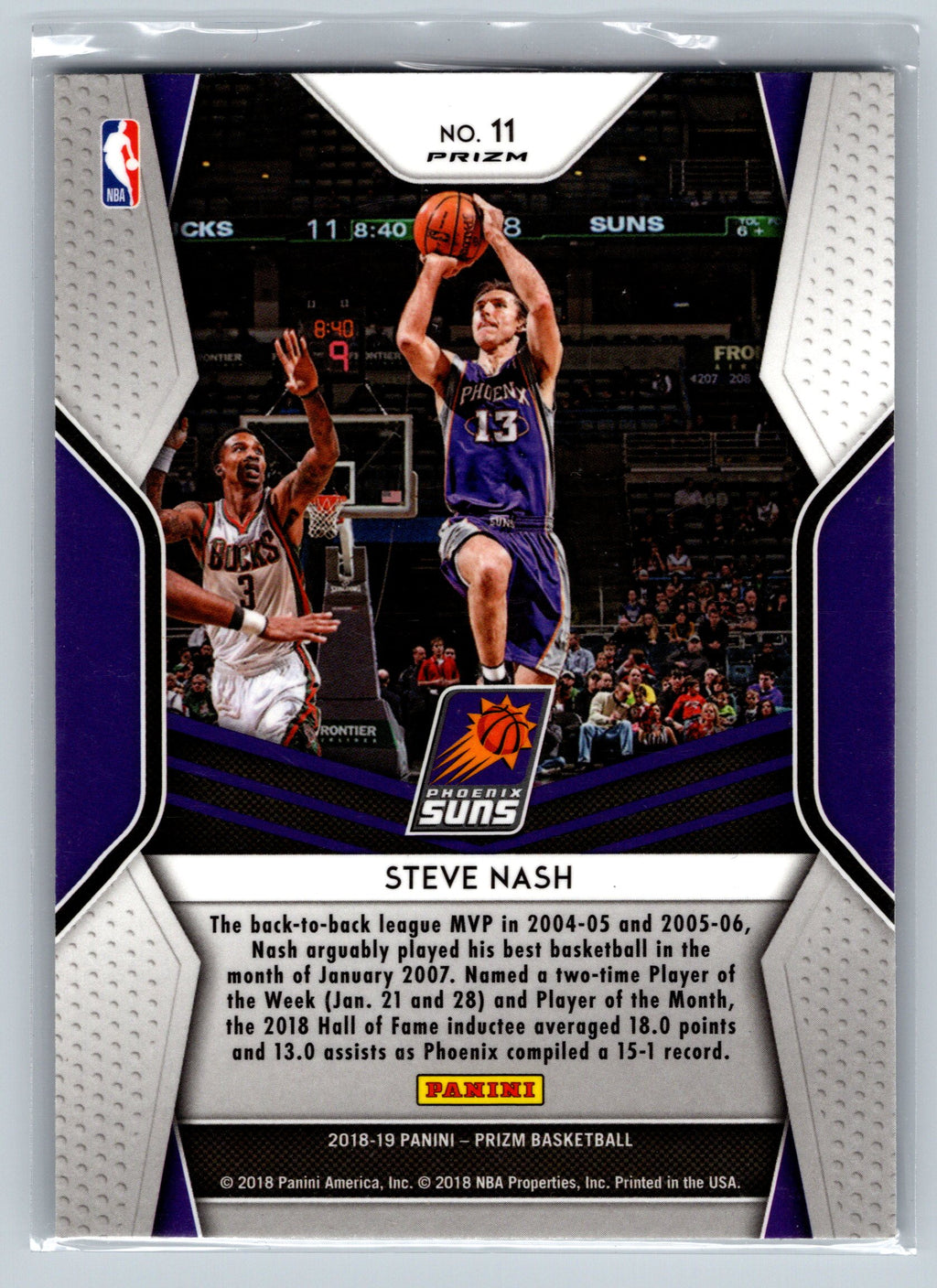 2018 Panini Prizm Steve Nash Silver Dominance #11