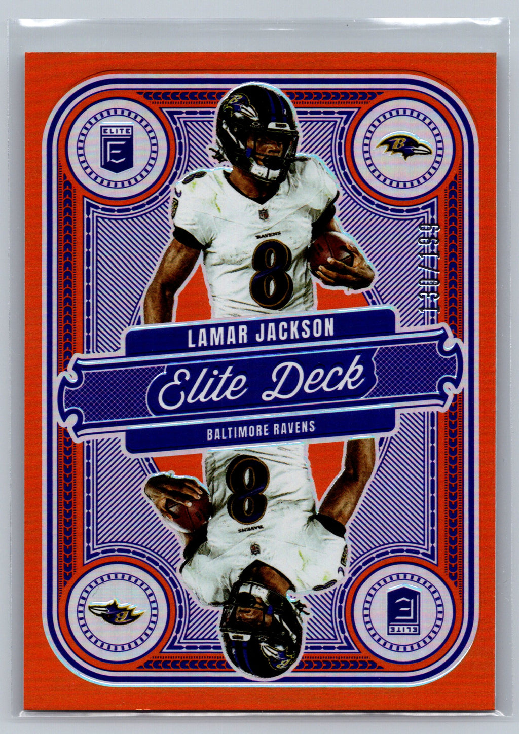 2025 Panini Elite Lamar Jackson Elite Deck Orange /199 #3