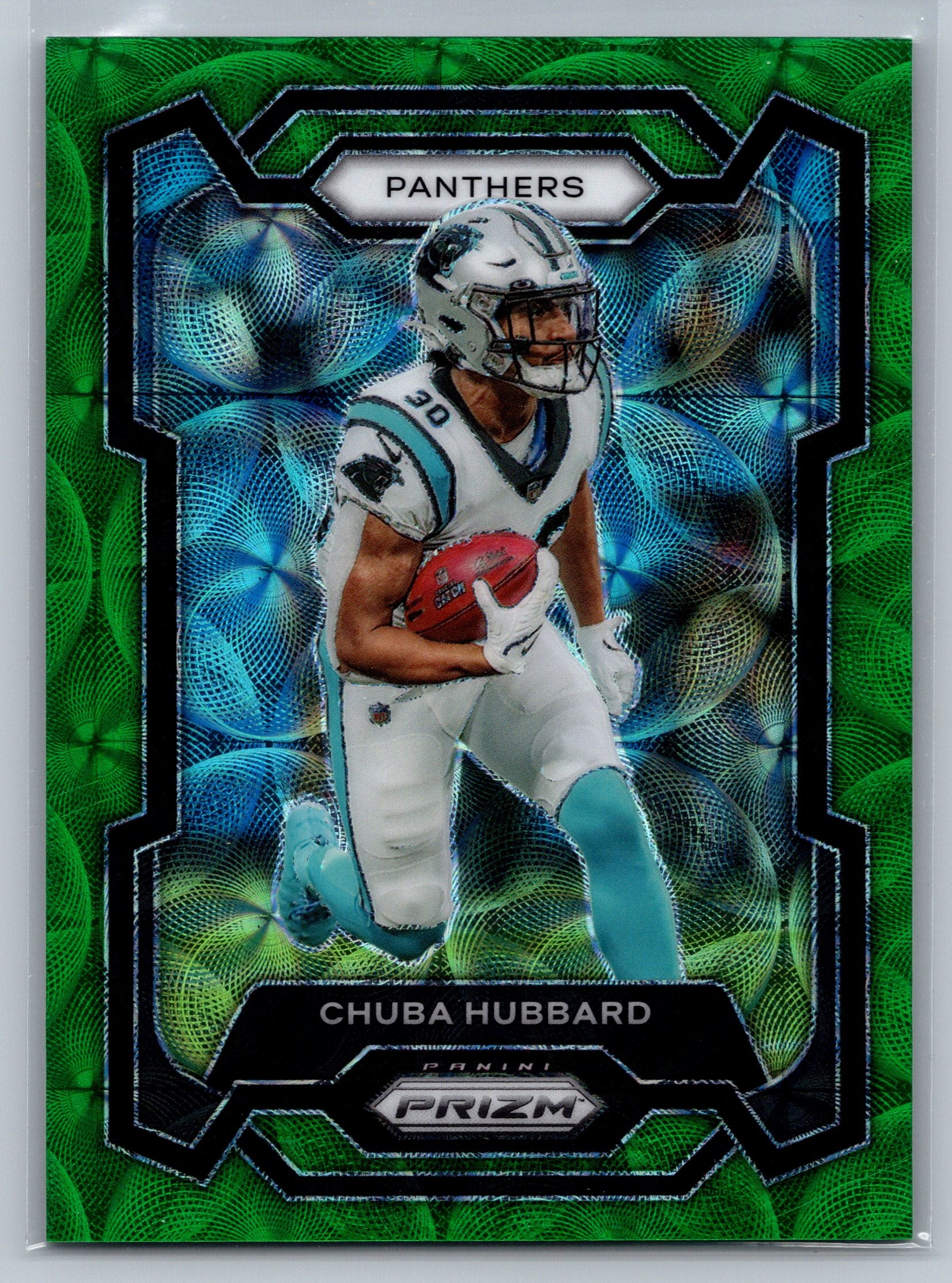 2023 Panini Prizm Chuba Hubbard Green Scope /75 #40
