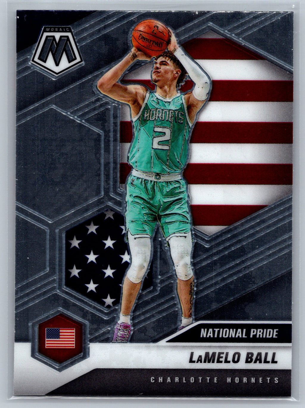 2020 Panini Mosaic Lamelo Ball National Pride Rookie Card #257