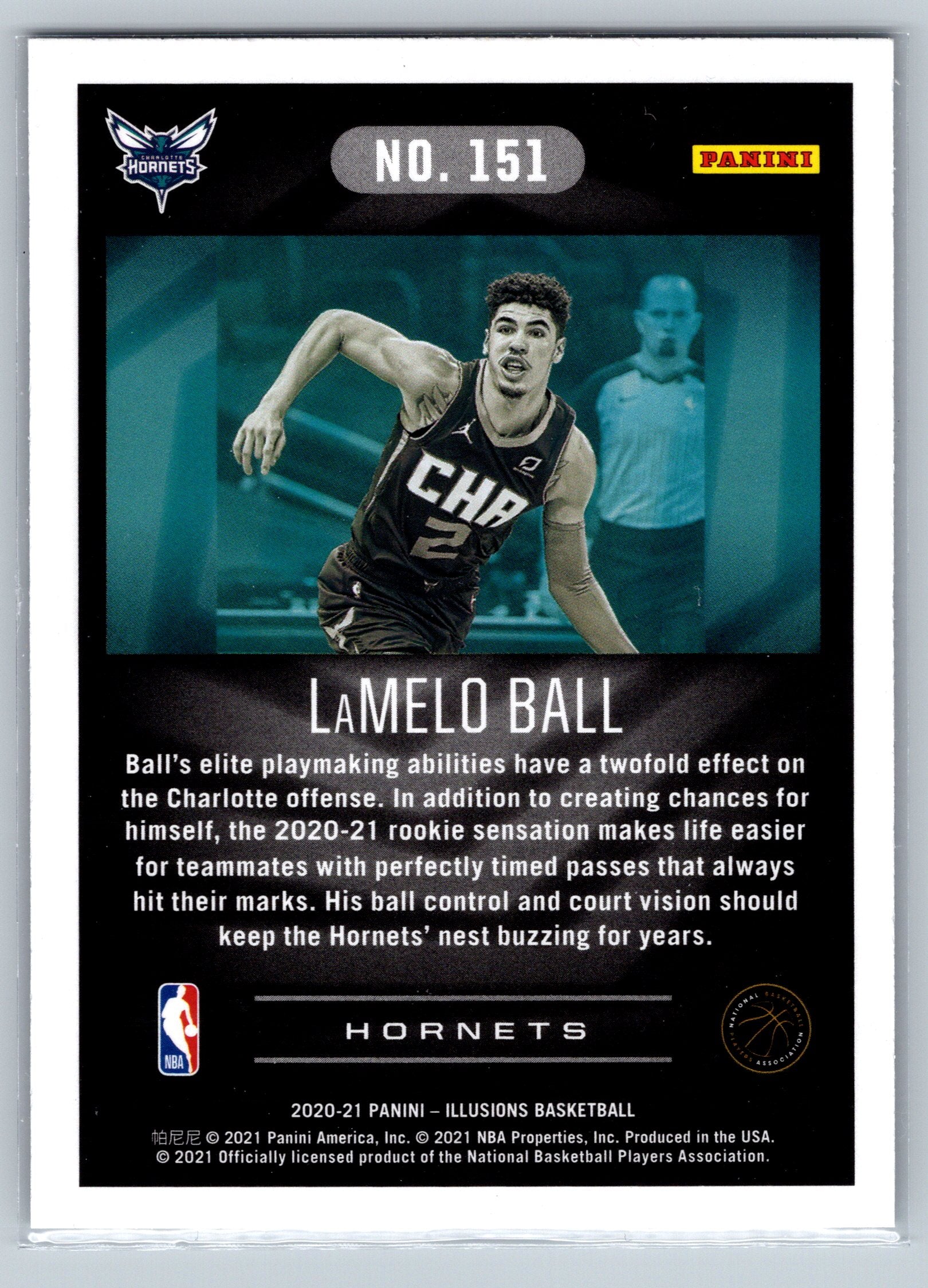 2020 Panin Illusions Lamelo Ball Purple Rookie Card #151
