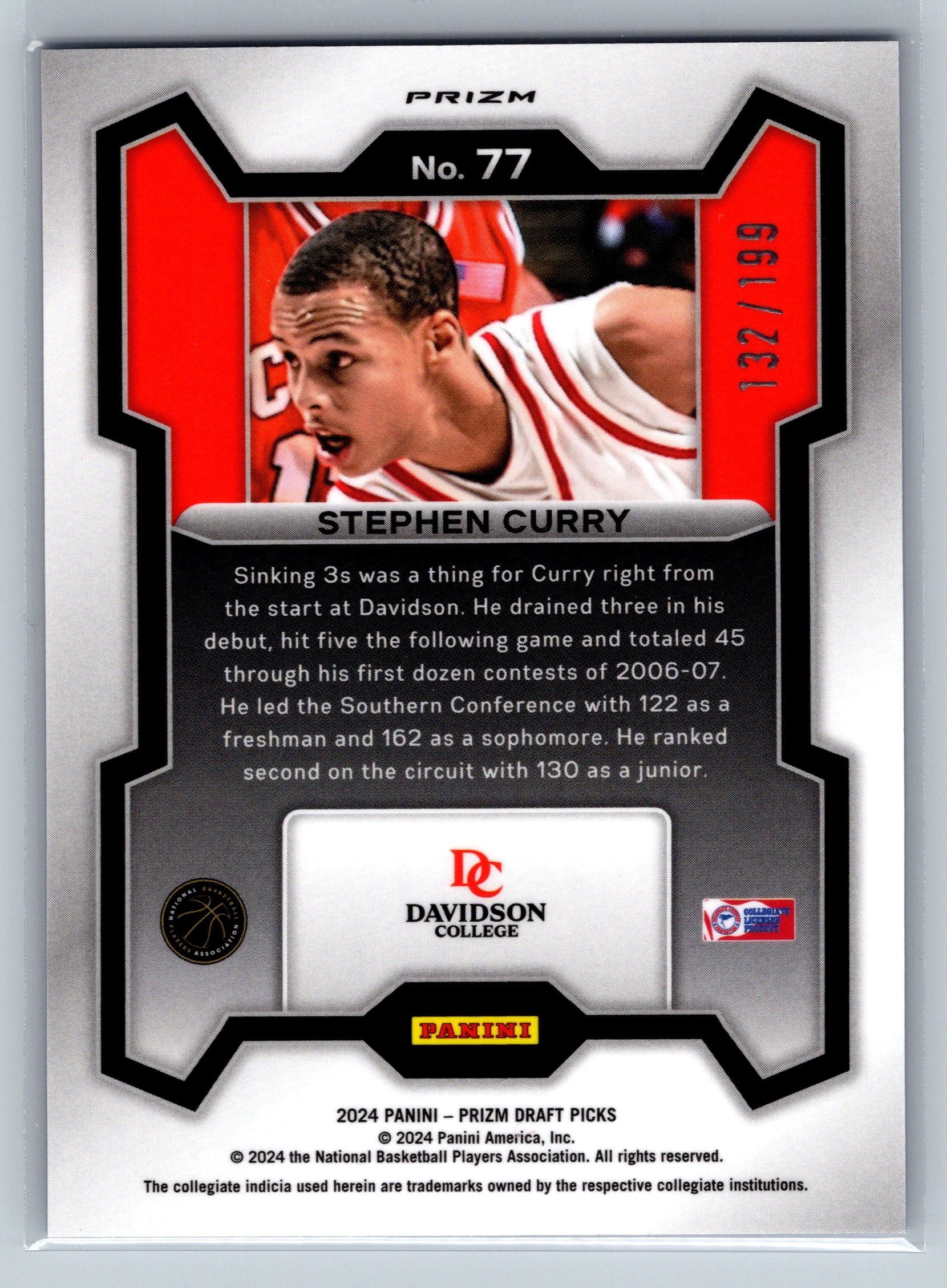 2024 Panini Prizm Draft Picks Stephen Curry Blue /199 #77