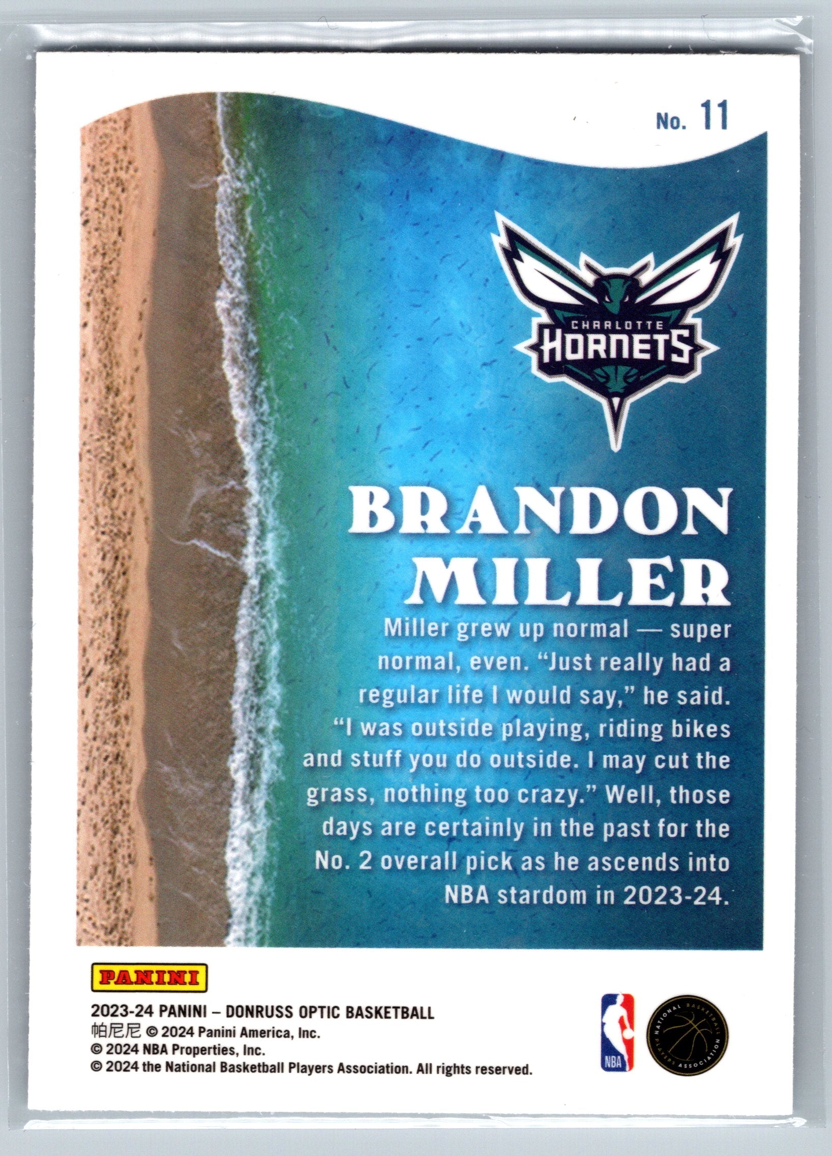 2023 Panini Optic Brandon Miller Splash Rookie Card #11