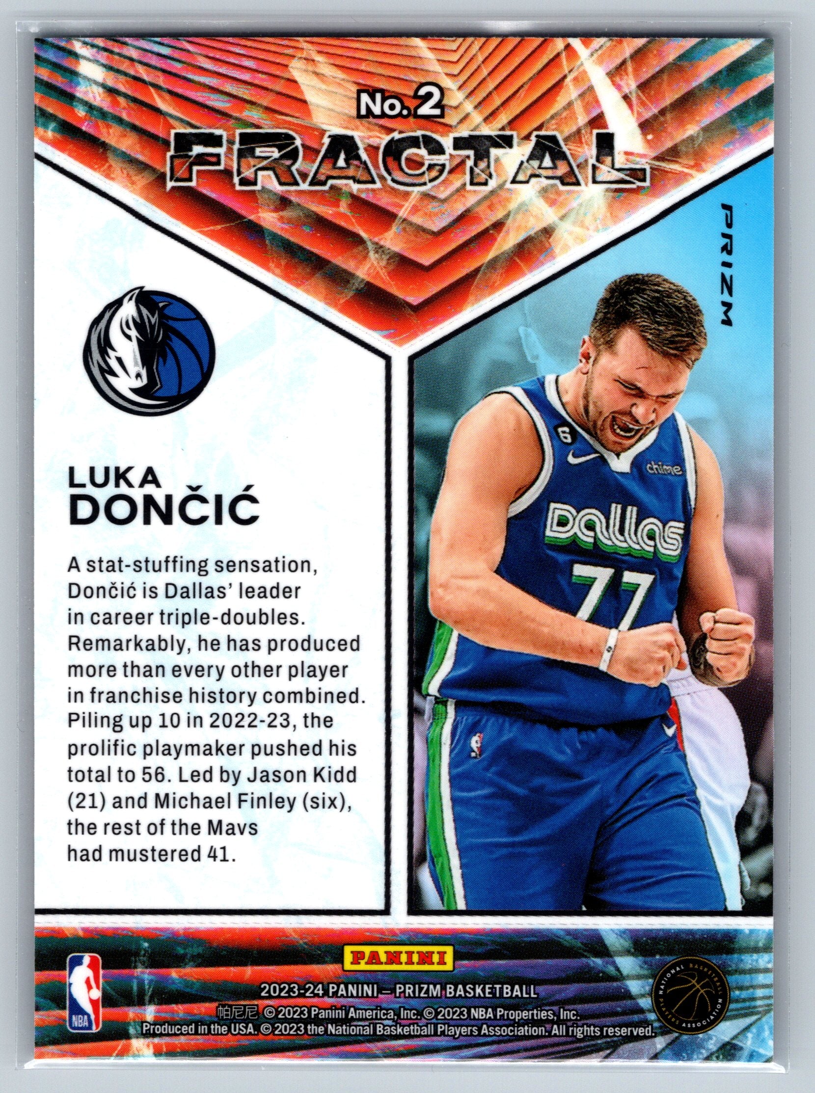 2023 Panini Prizm Luka Doncic Fractal Wave #2