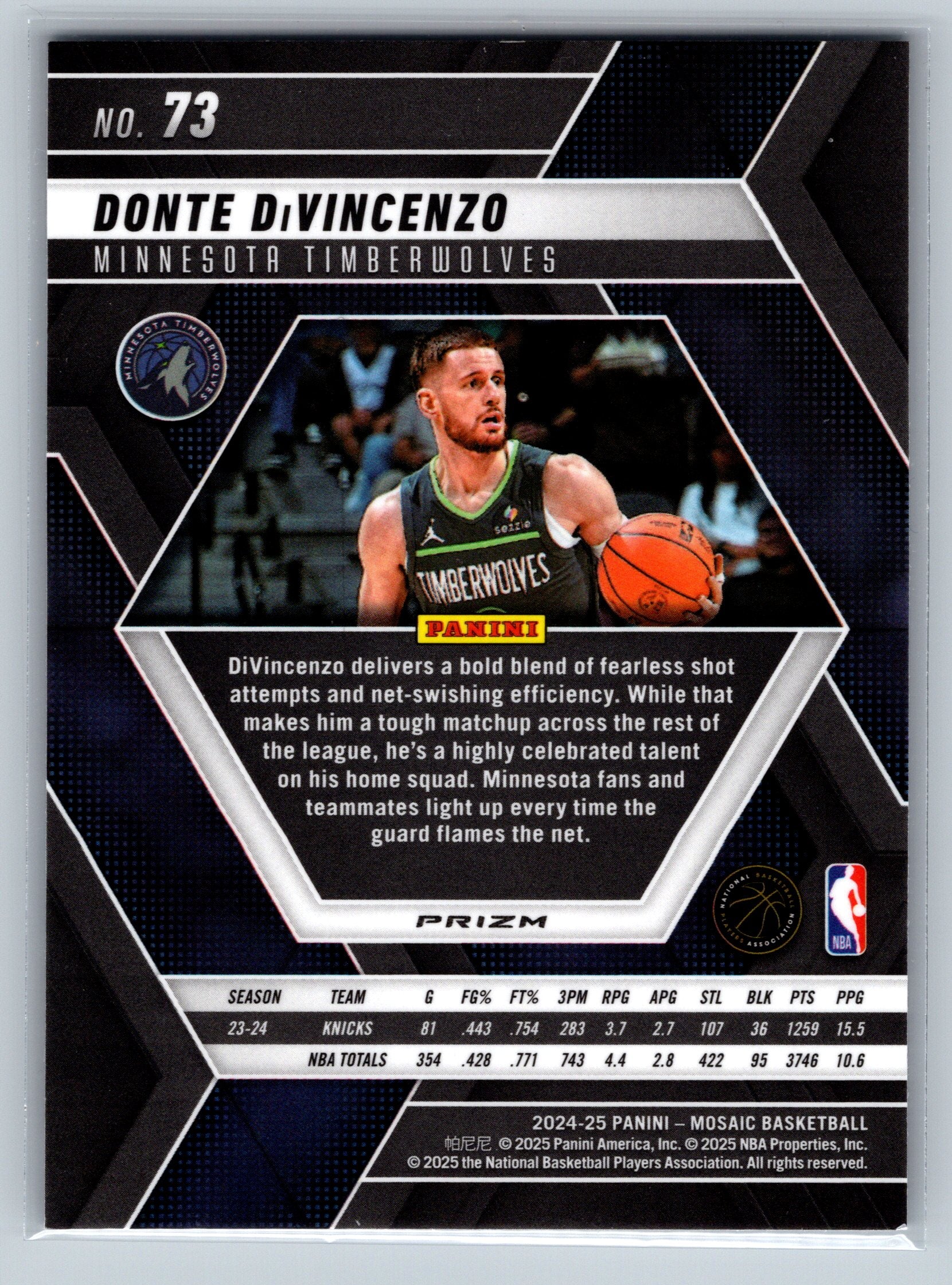 2024 Panini Mosaic Donte Divencenzo Genesis #73