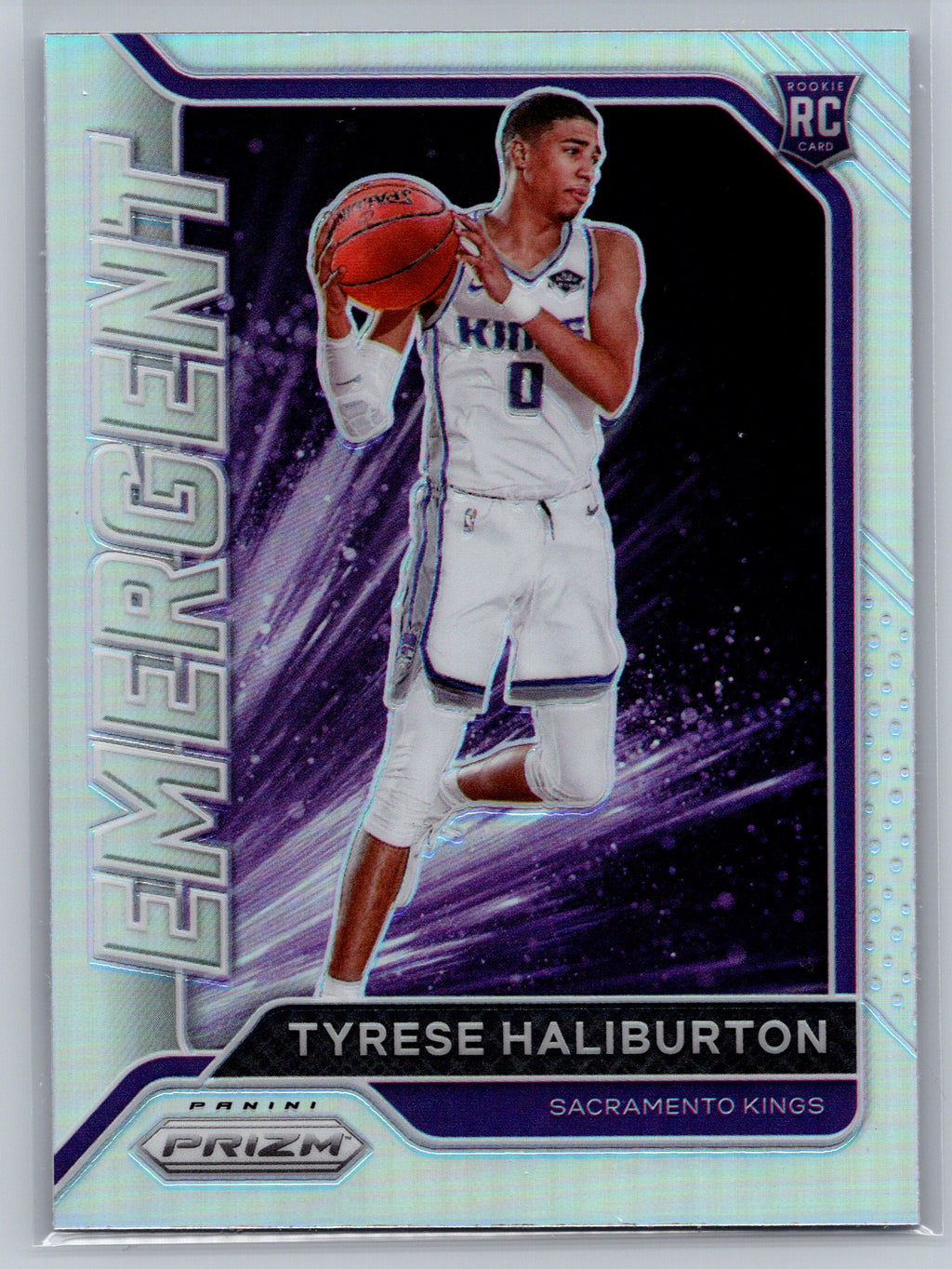 2020 Panini Prizm Tyrese Haliburton Emergent Silver Rookie Card #29