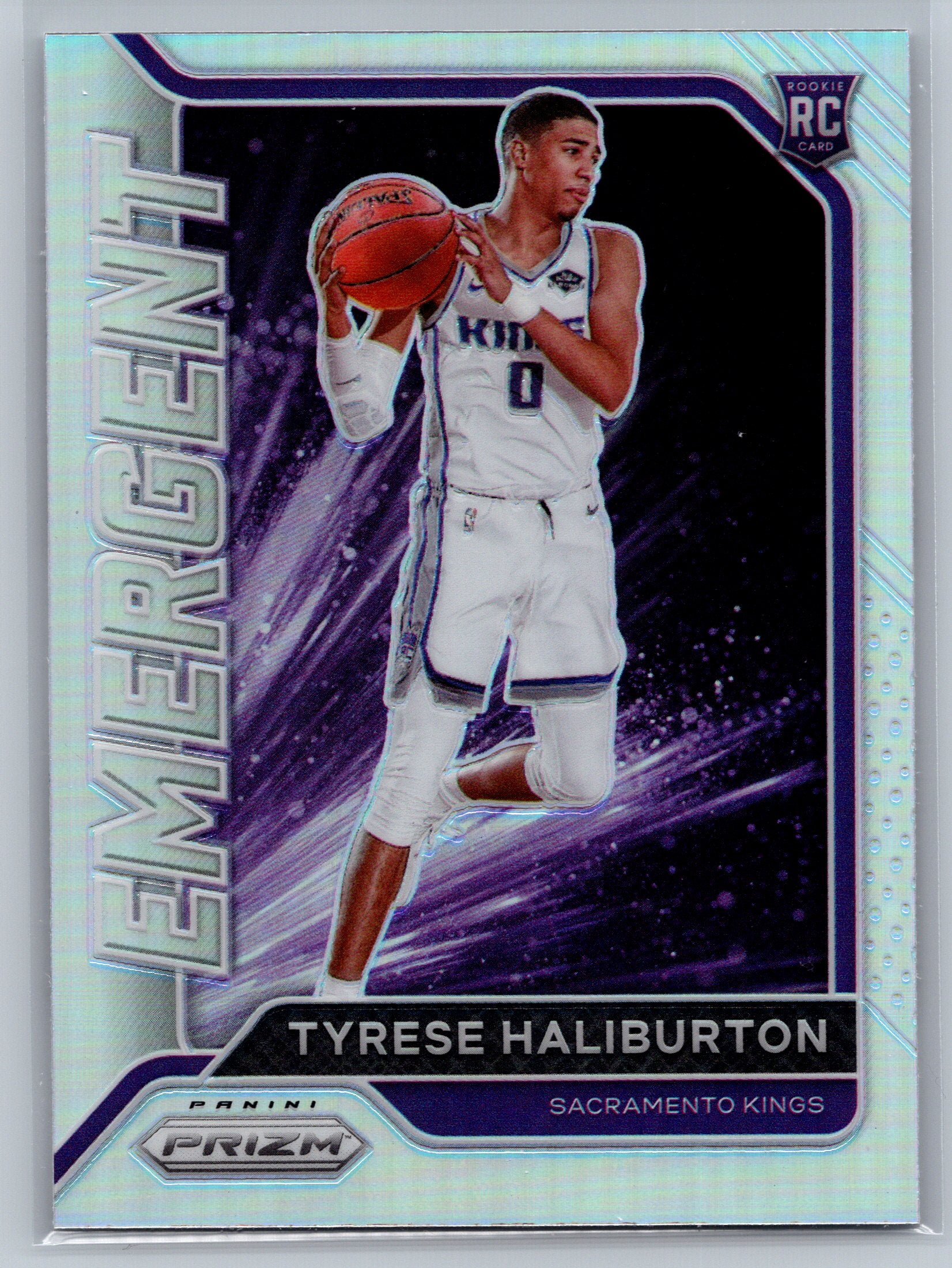 2020 Panini Prizm Tyrese Haliburton Emergent Silver Rookie Card #29
