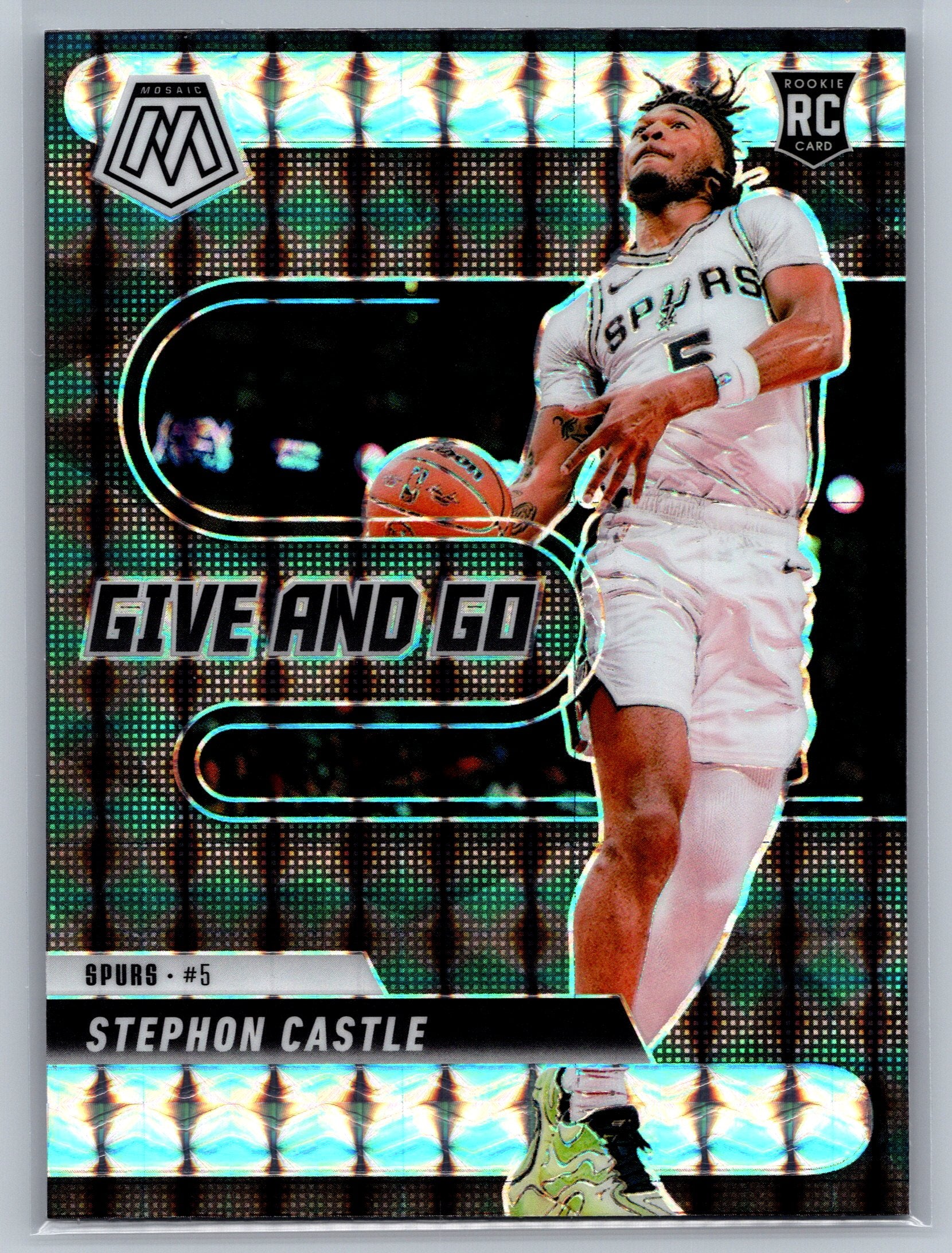 2024 Panini Mosaic Stephon Castle Give and Go Rookie Card #6
