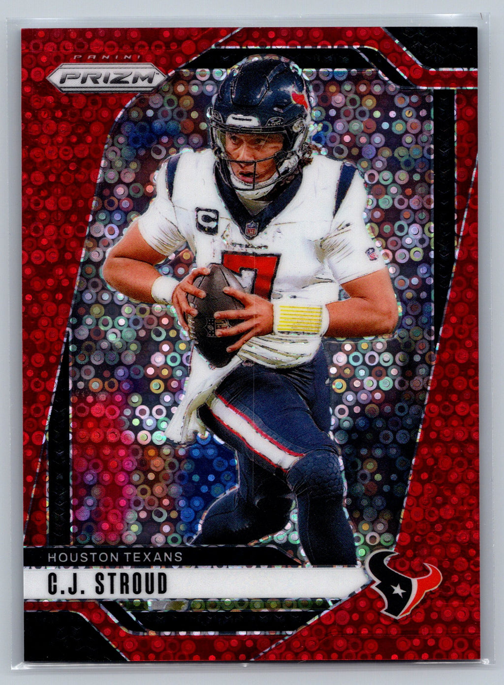 2024 Panini Prizm CJ Stroud Red No Huddle /75 #111