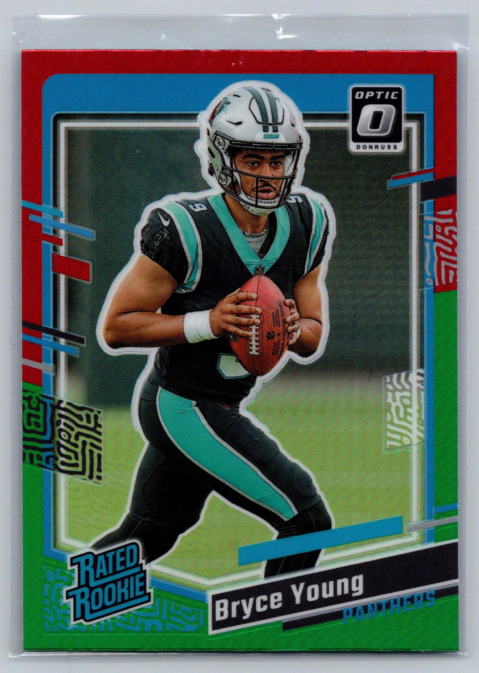 2023 Panini Donruss Bryce Young Green Red Optic Preview #311