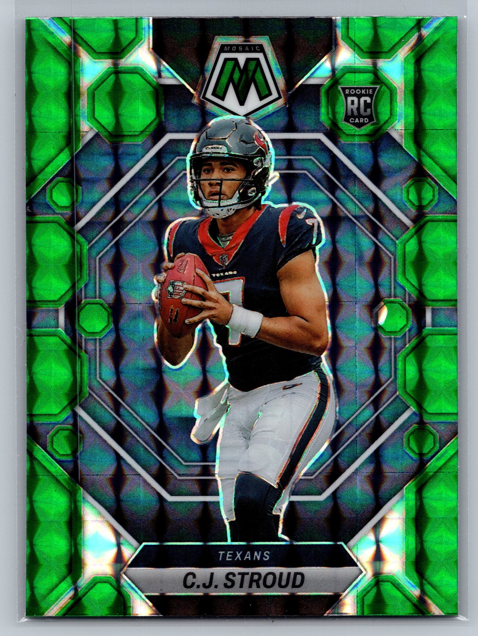 2023 Panini Mosaic CJ Stroud Green Mosaic Rookie Card #292