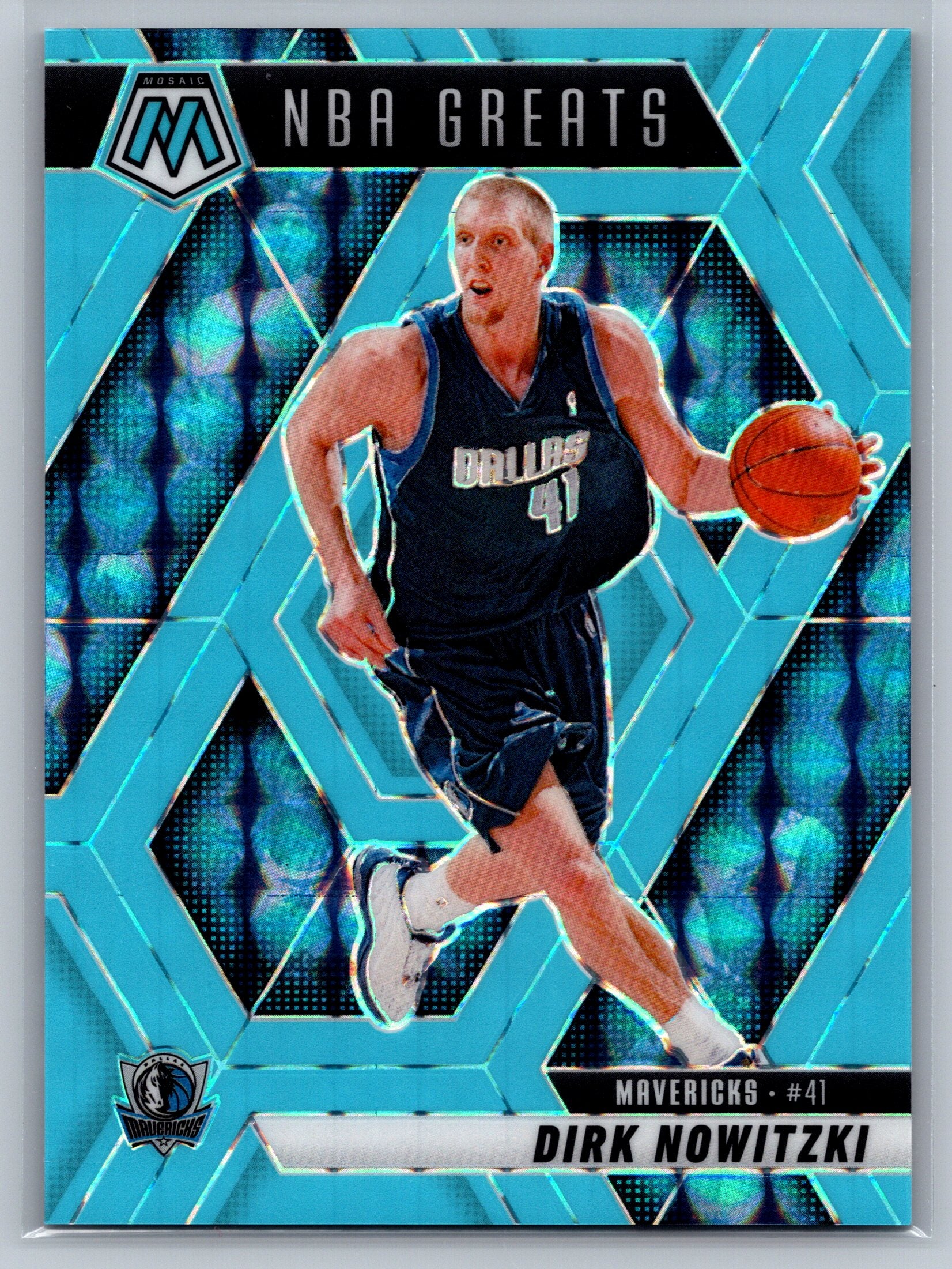 2024 Panini Mosaic Dirk Nowitzki NBA Greats Blue /75 #295