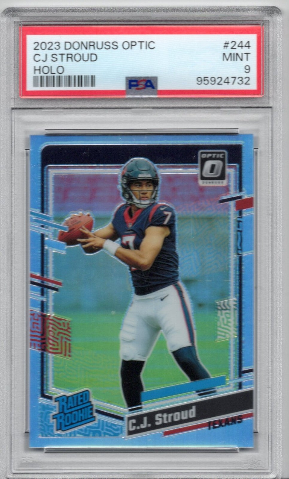 2023 Panini Optic CJ Stroud Holo Rookie Card PSA 9 #244