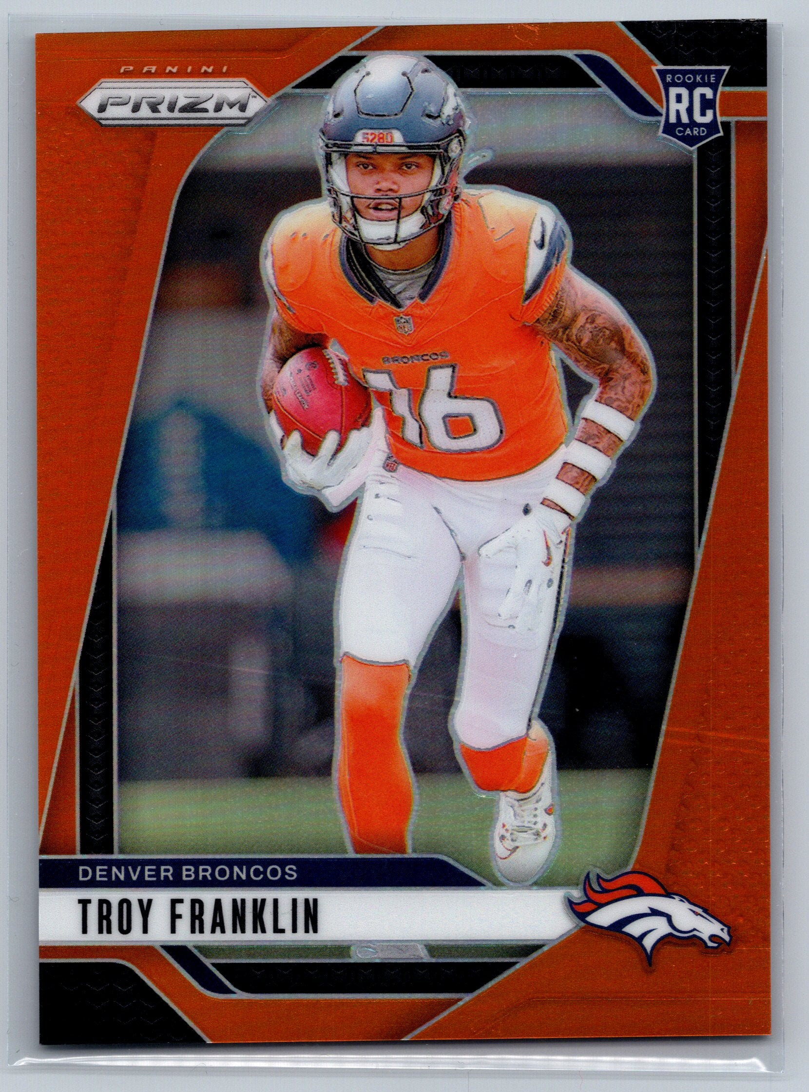 2024 Panin Prizm Troy Franklin Orange Rookie Card /249 #393