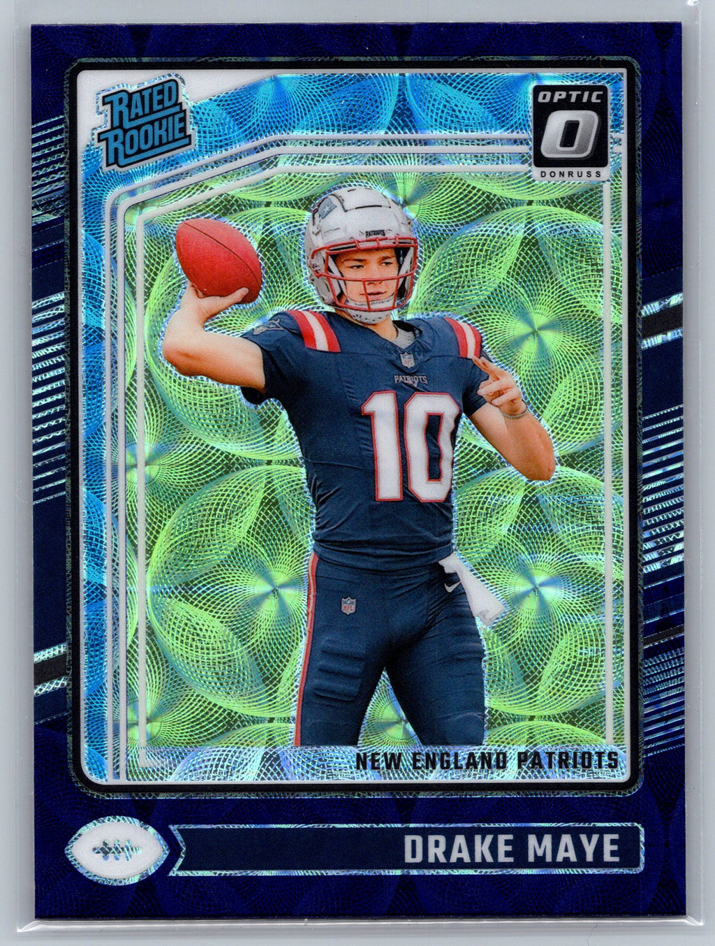 2024 Panini Optic Drake Maye Purple Scope Rookie Card #229