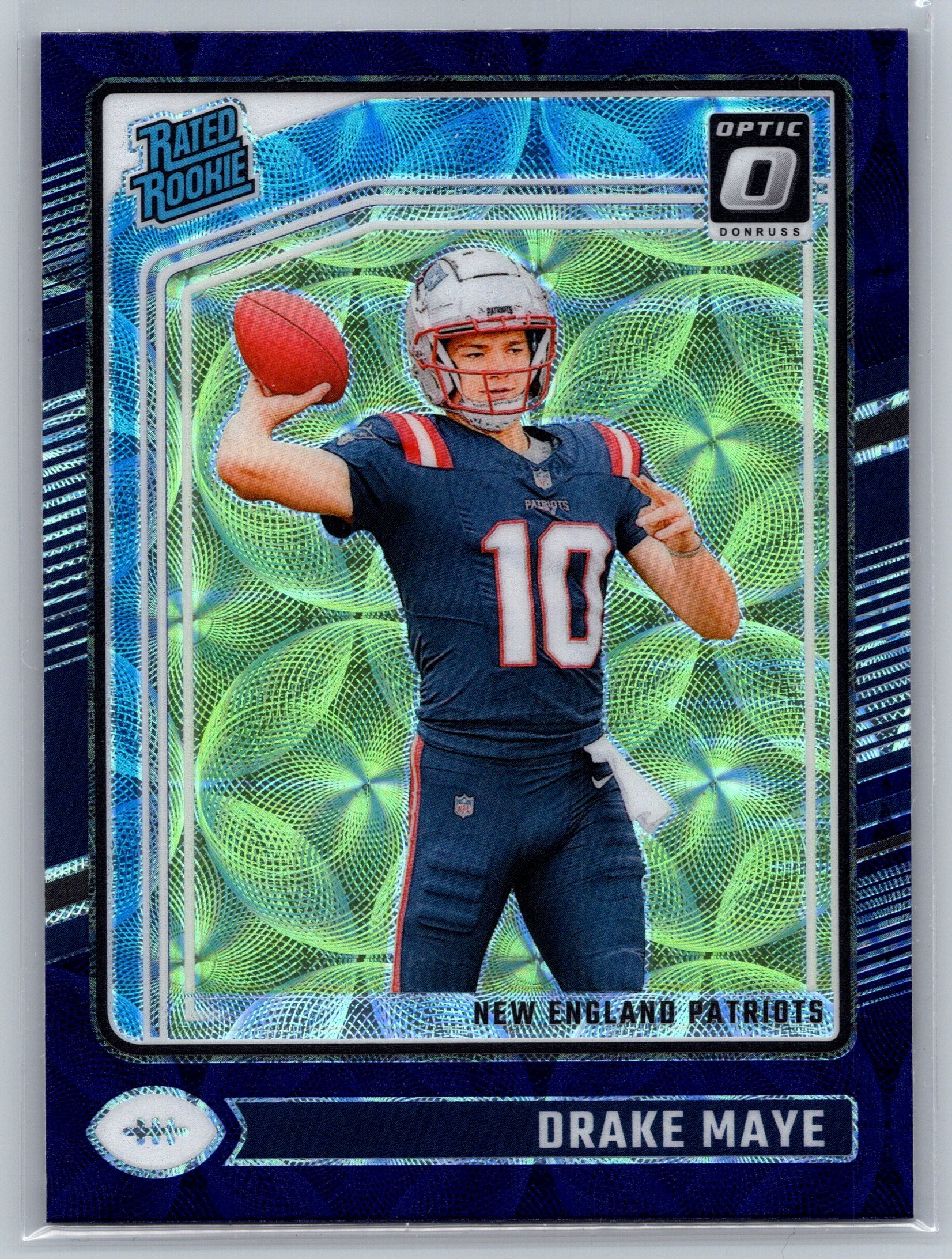 2024 Panini Optic Drake Maye Purple Scope Rookie Card #229