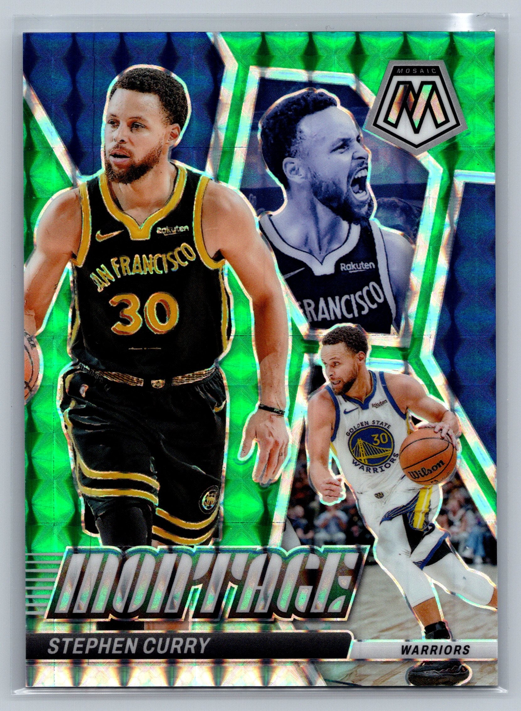 2023 Panini Mosaic Stephen Curry Teal Montage /75 #25