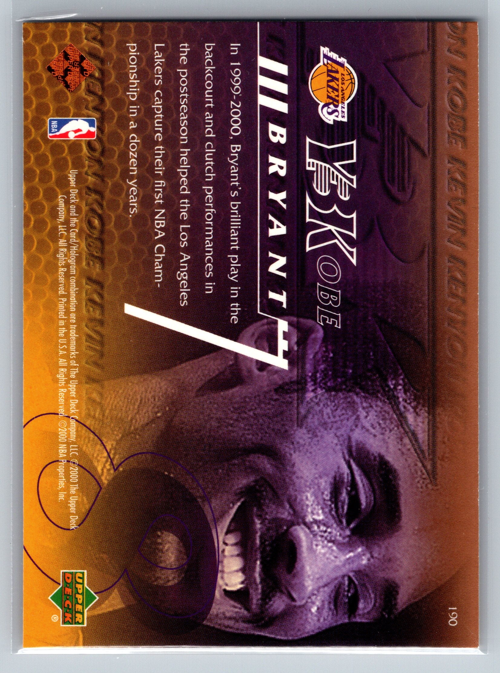 2000 Upper Deck Kobe Bryant #190