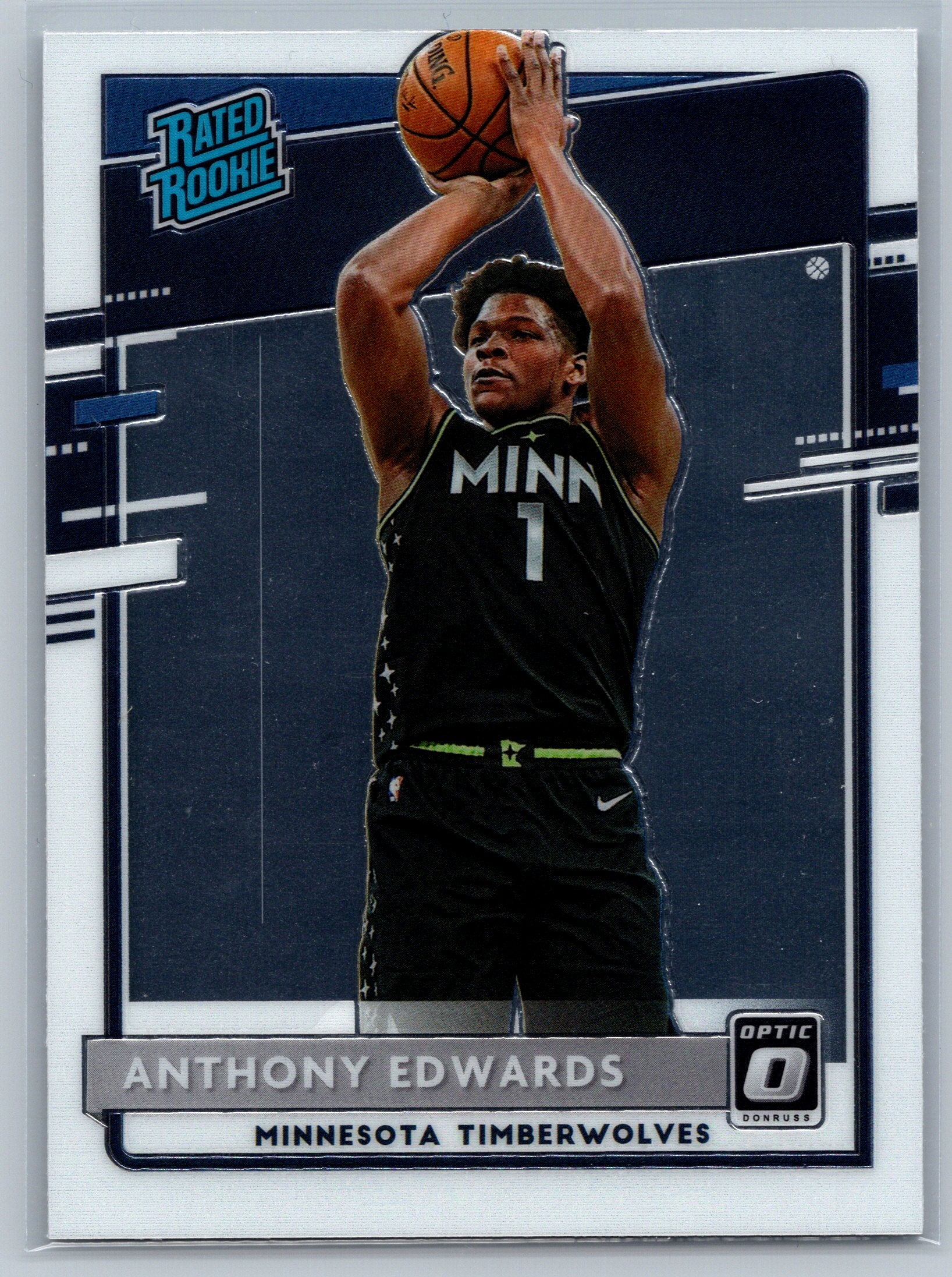 2020 Panini Optic Anthony Edwards Base Rookie Card #151