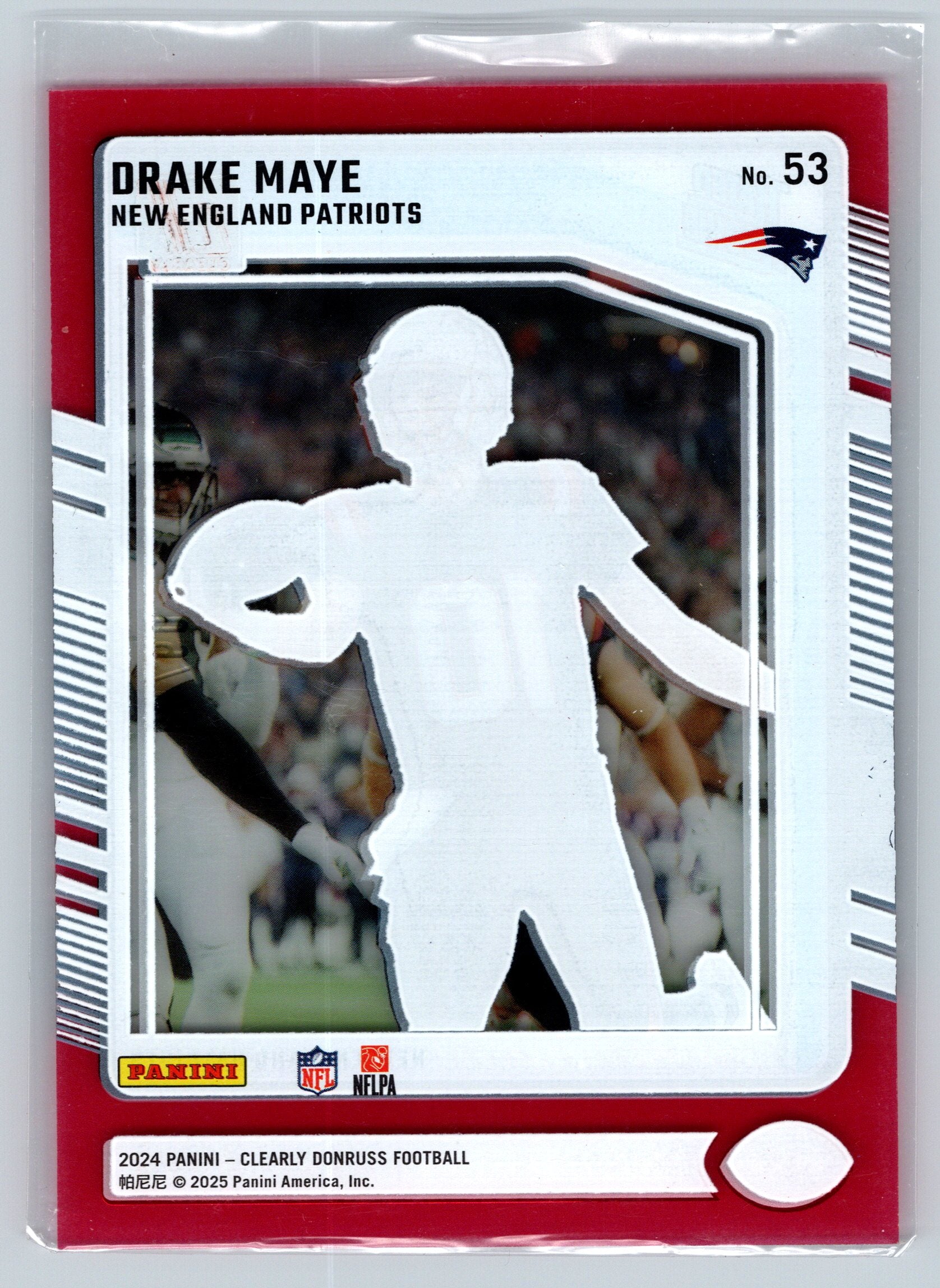 2024 Panini Donruss Clearly Drake Maye Red /99 #53
