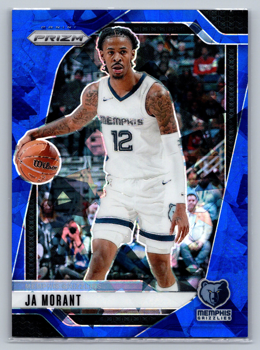 2024 Panini Prizm Ja Morant Blue Cracked Ice /125 #64