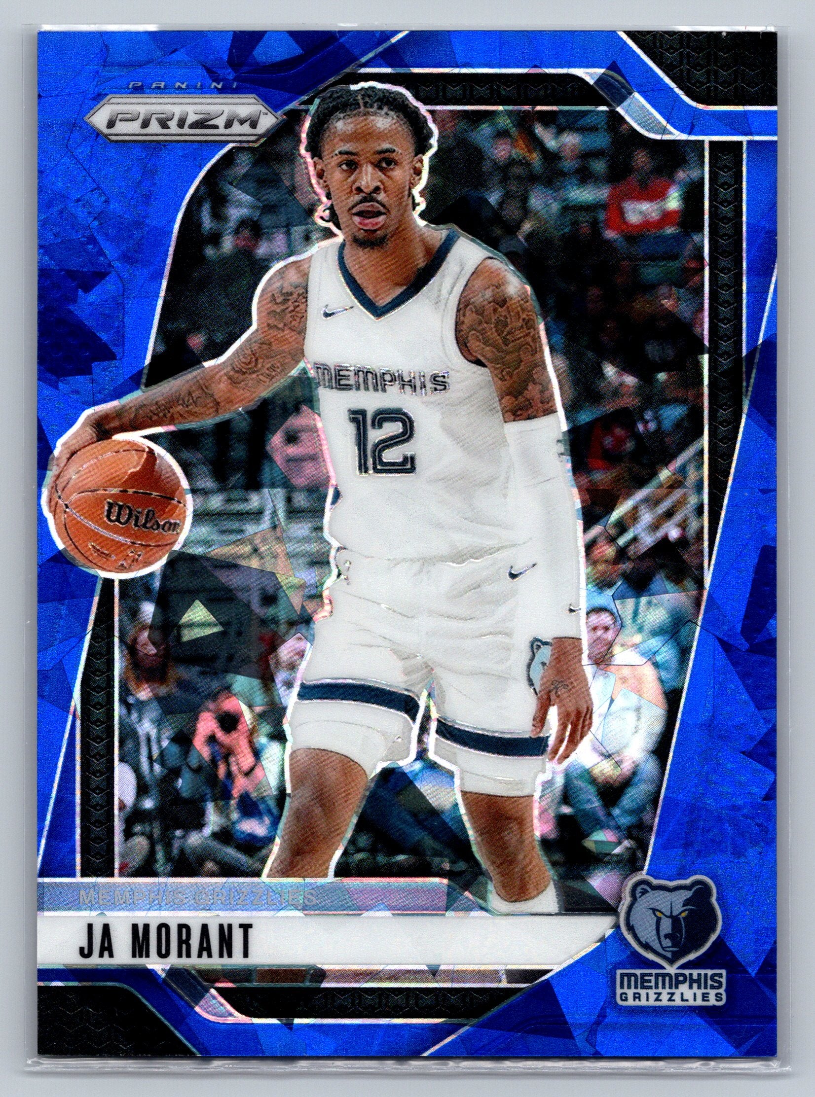 2024 Panini Prizm Ja Morant Blue Cracked Ice /125 #64