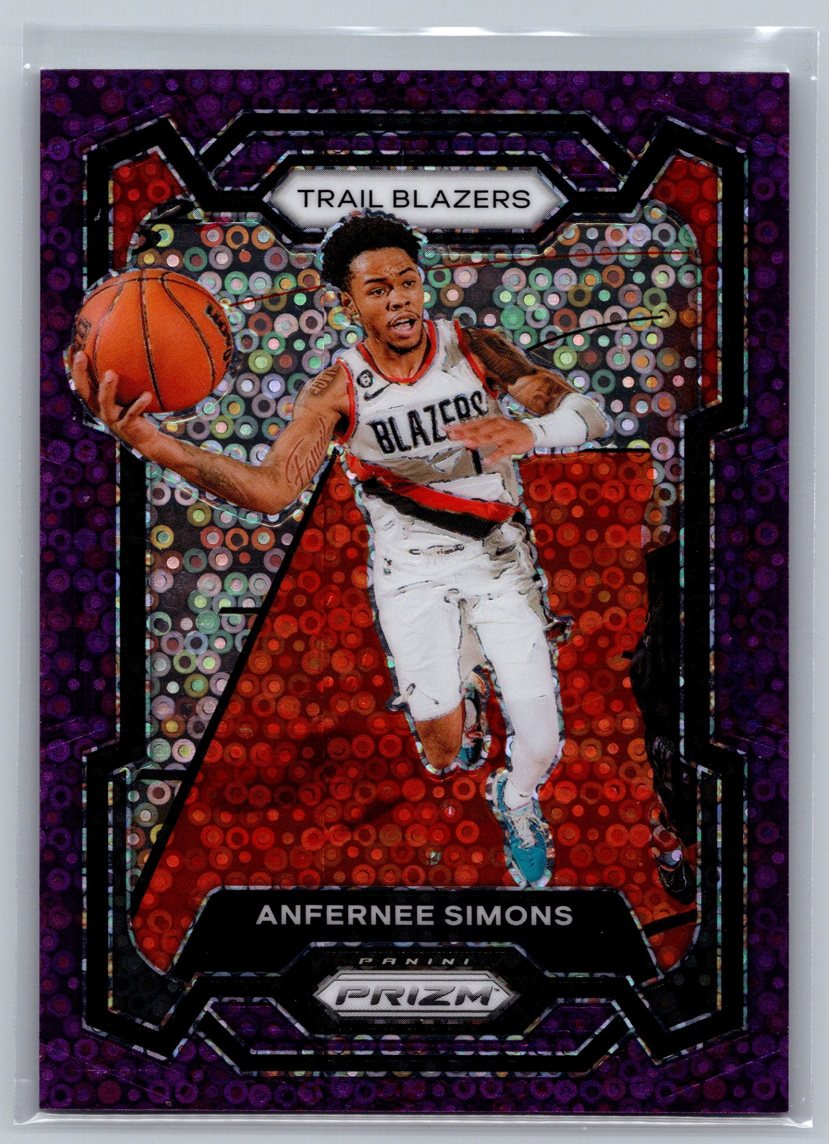 2023 Panini Prizm Anfernee Simons Purple Fast Break /175 #106