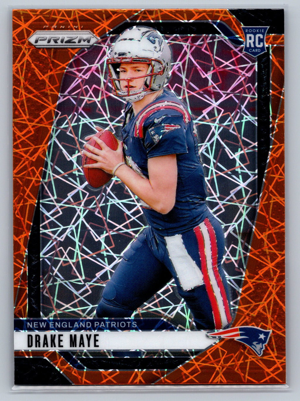 2024 Panini Prizm Drake Maye Lazer Rookie Card #329