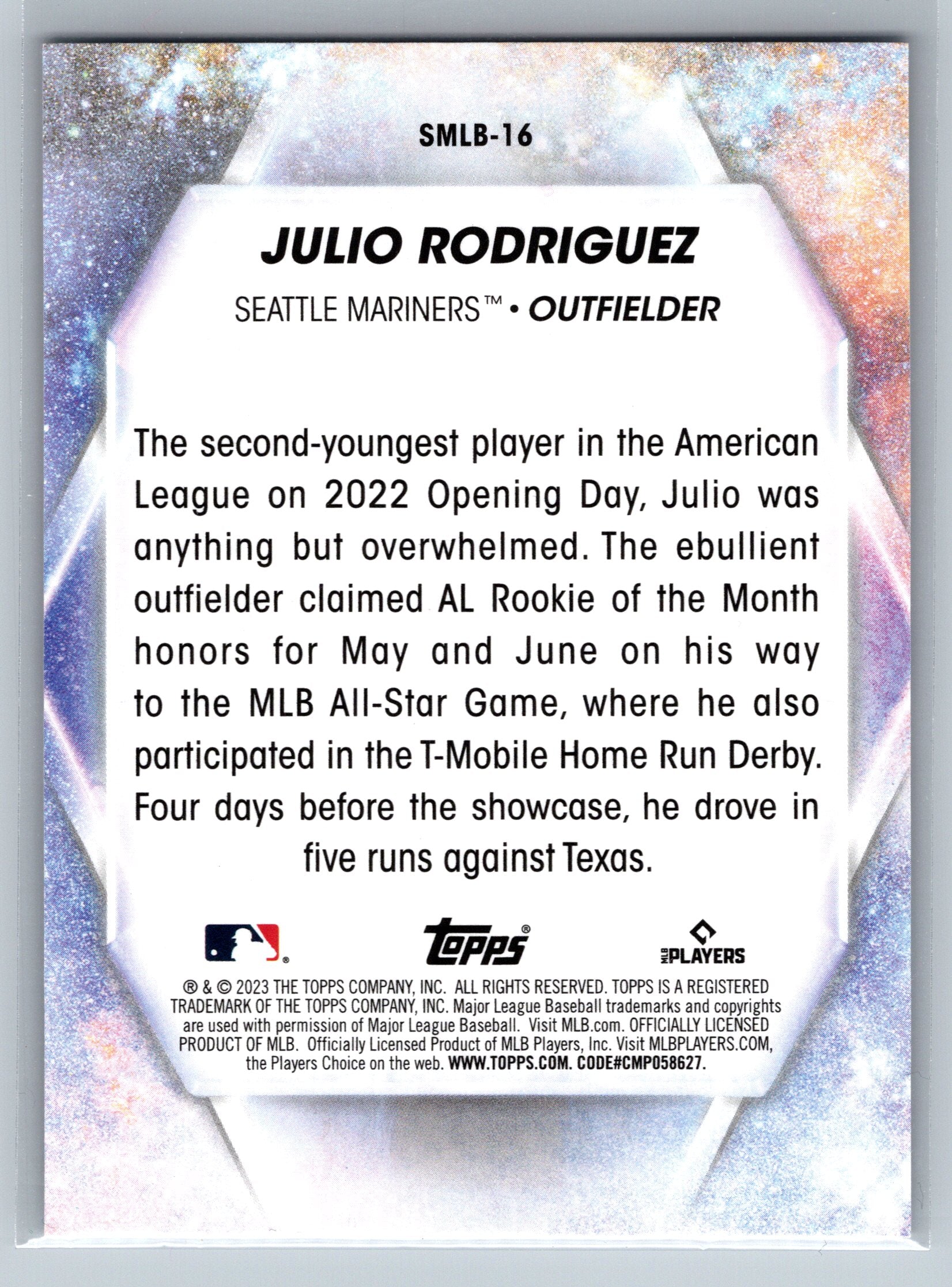 2023 Topps Chrome Julio Rodriguez Stars of the MLB #SMLB-16