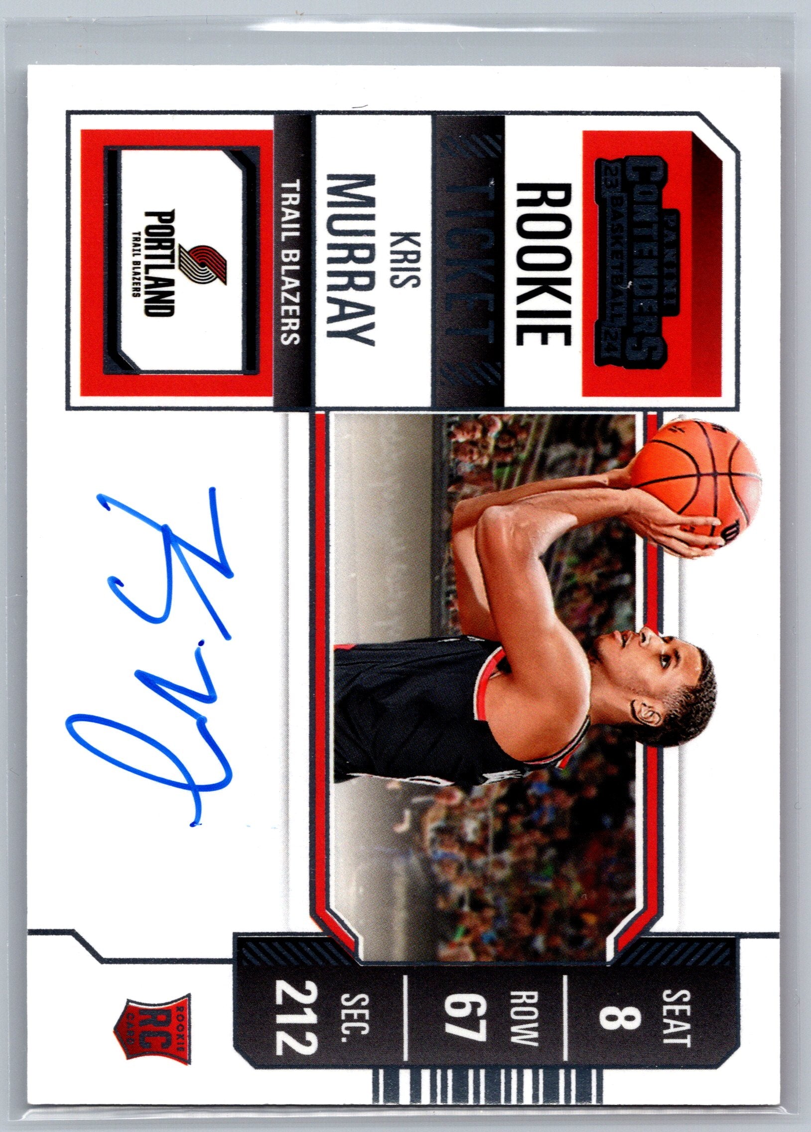 2023 Panini Contenders Kris Murray Rookie Ticket Autograph #125