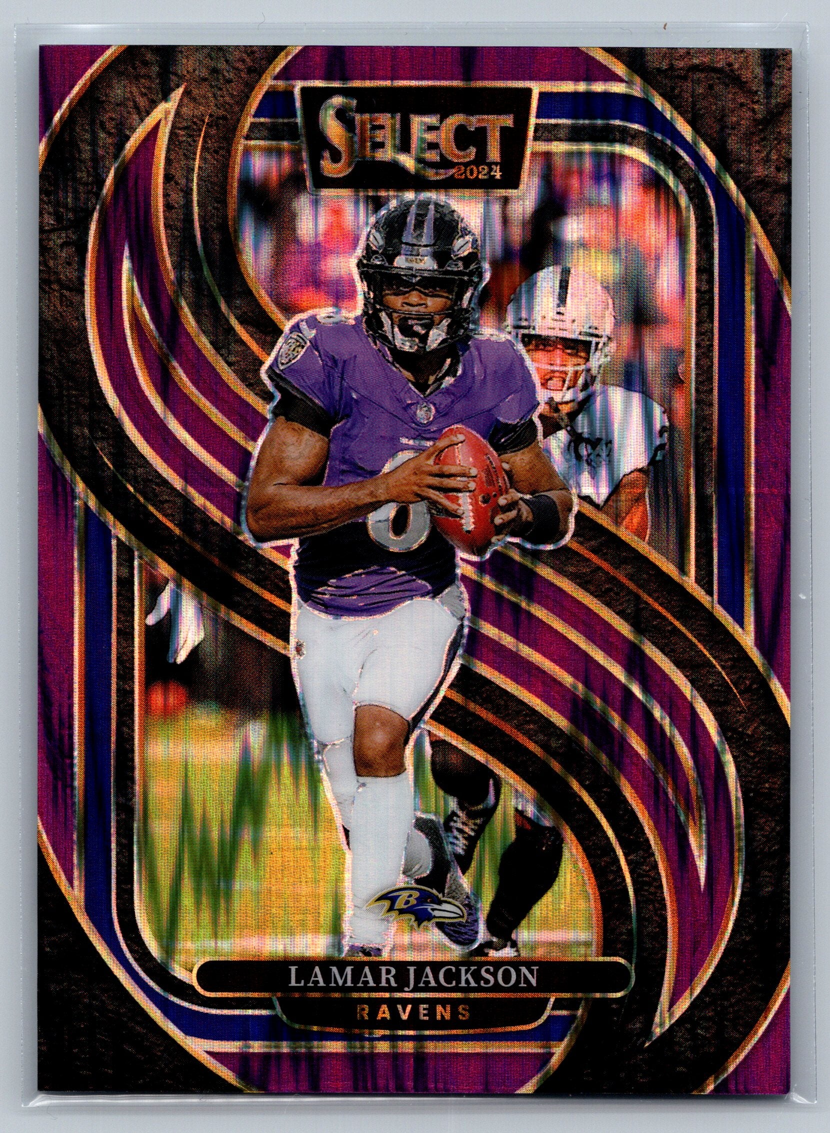 2024 Panini Select Lamar Jackson Purple Premier Level /360 #121