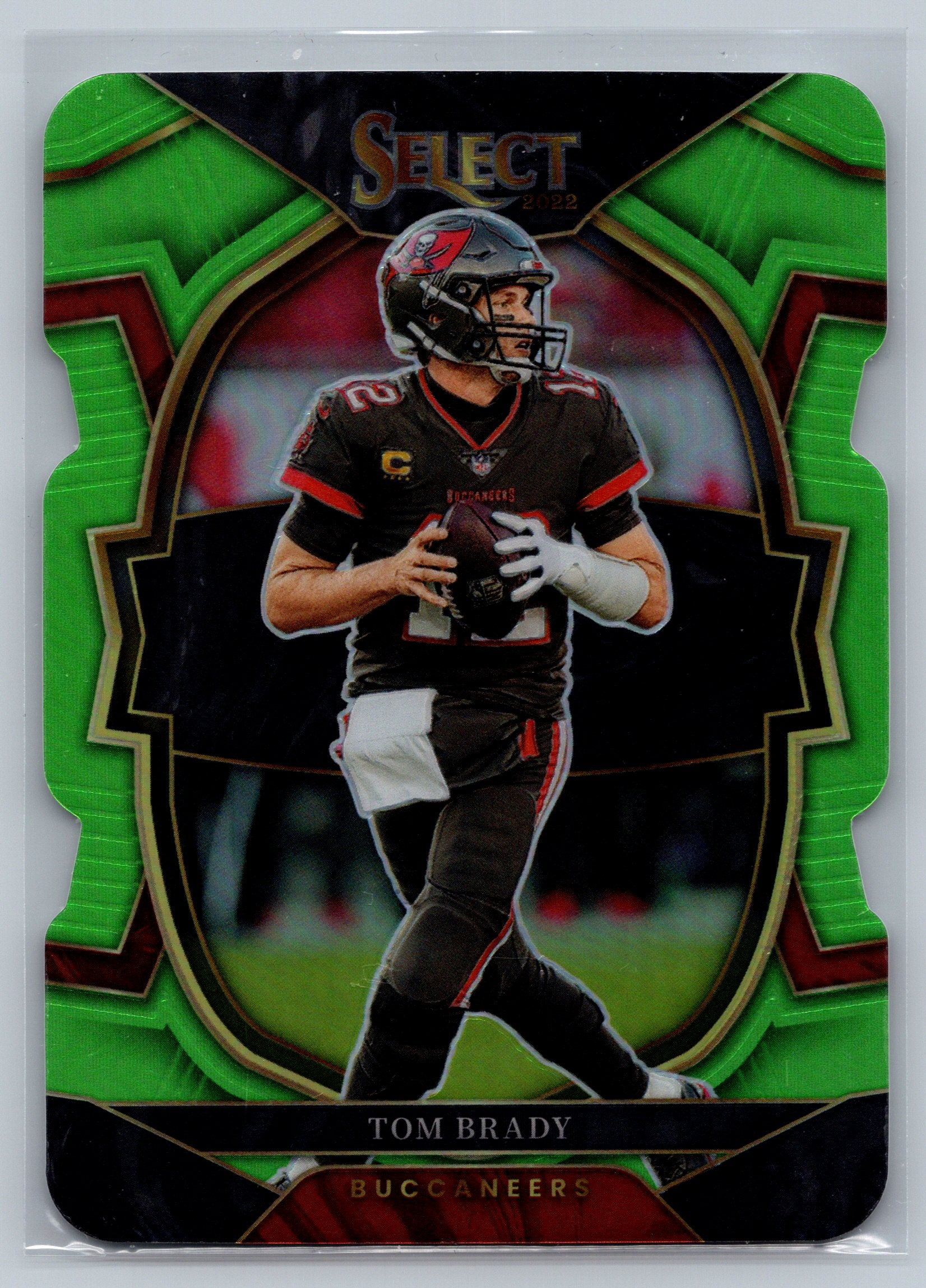 2022 Panini Select Tom Brady Neon Green Die-Cut /249 #26