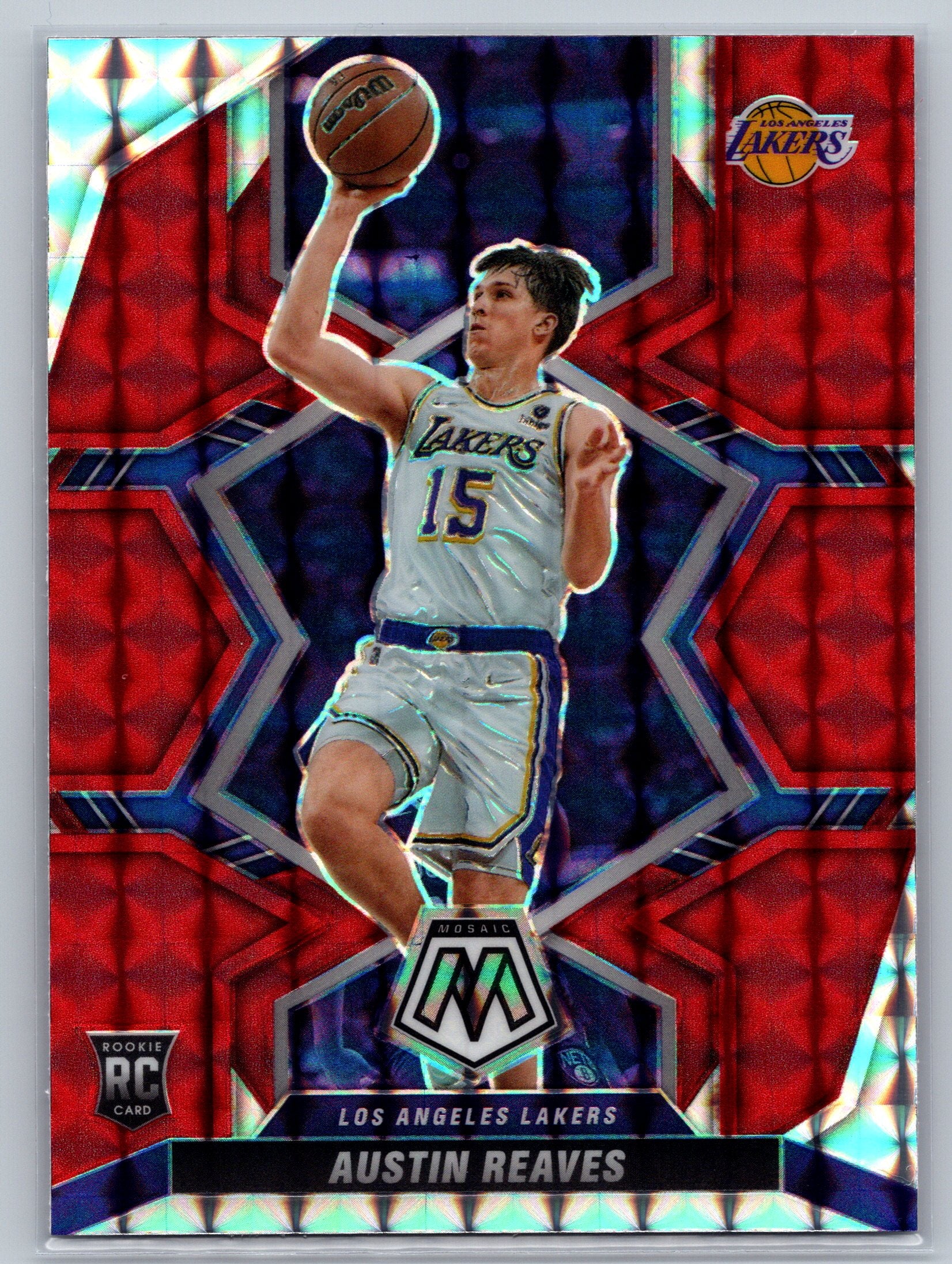 2021 Panini Mosaic Austin Reaves Red Rookie Card #241