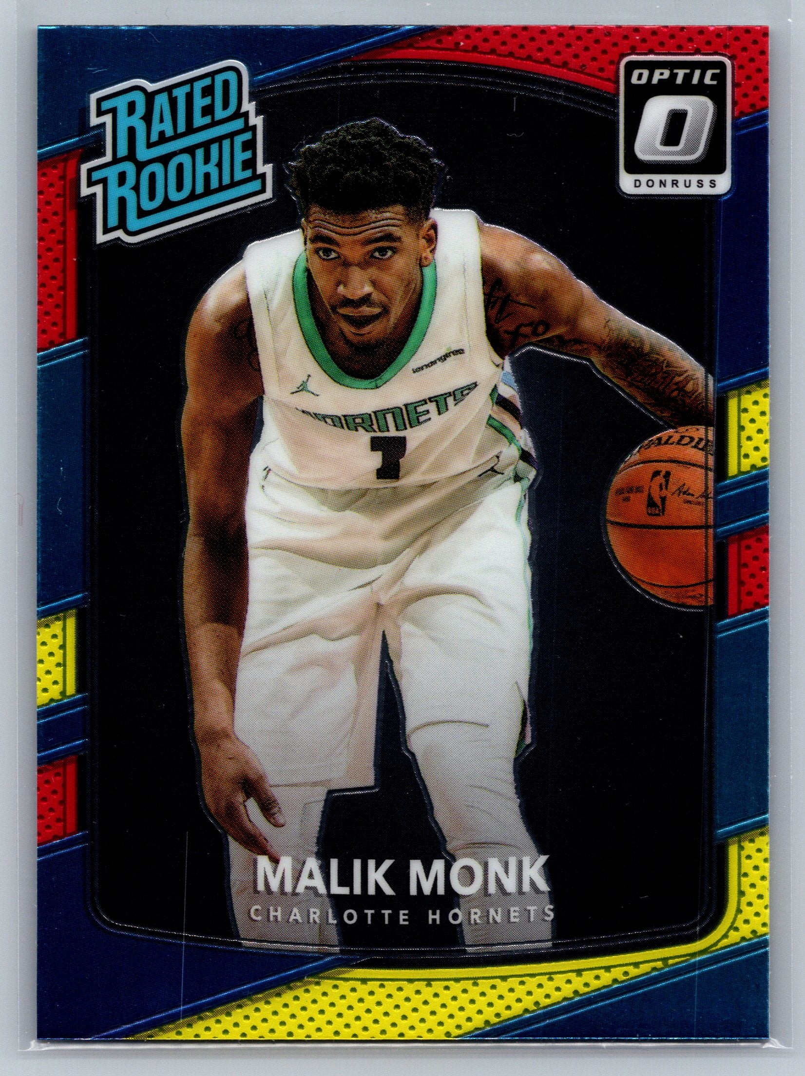 2017 Panin Optic Malik Monk Red Yellow Rated Rookie Card #190