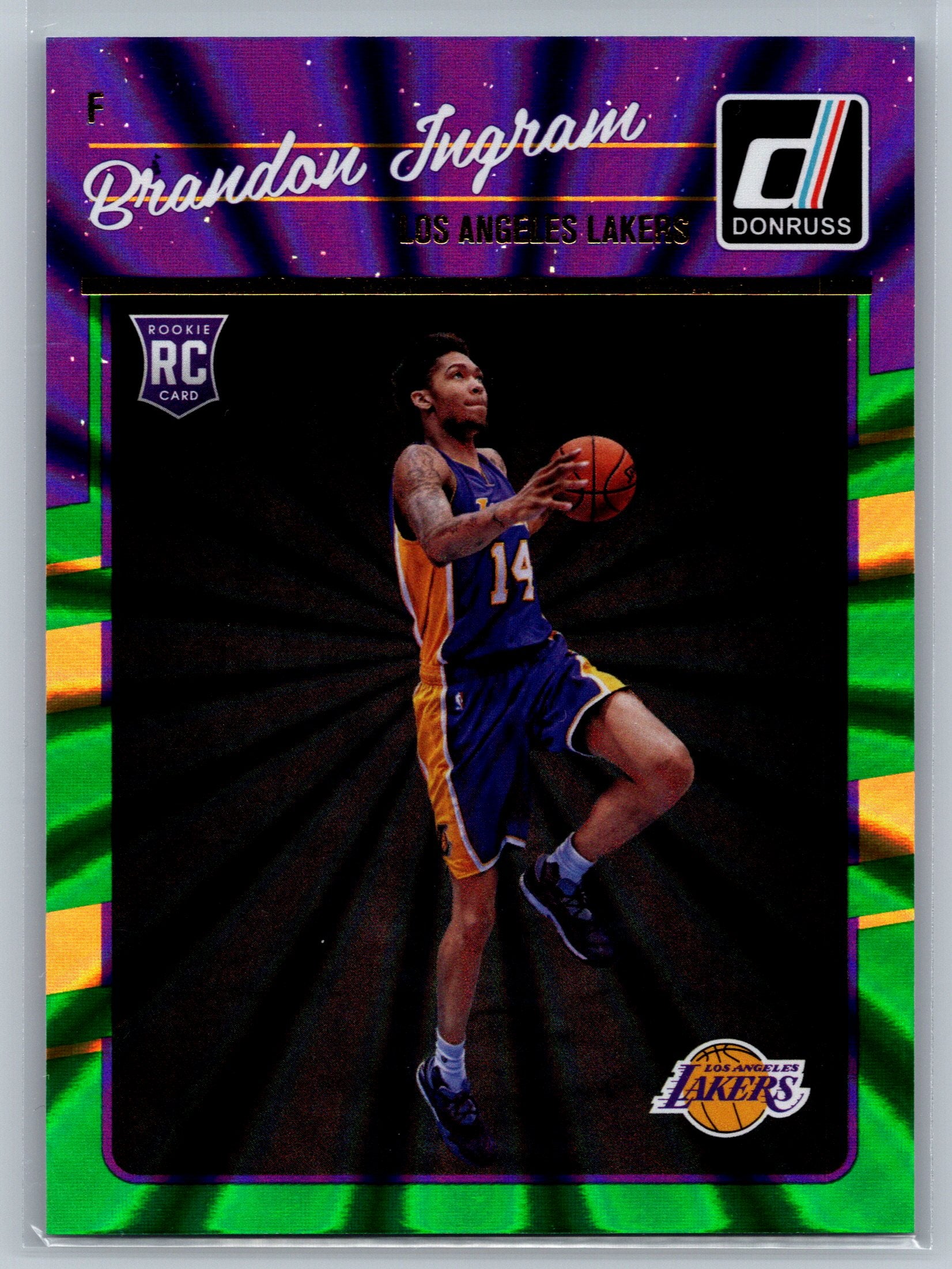 2016 Panini Donruss Brandon Ingram Green Holo Lazer Rookie Card #152