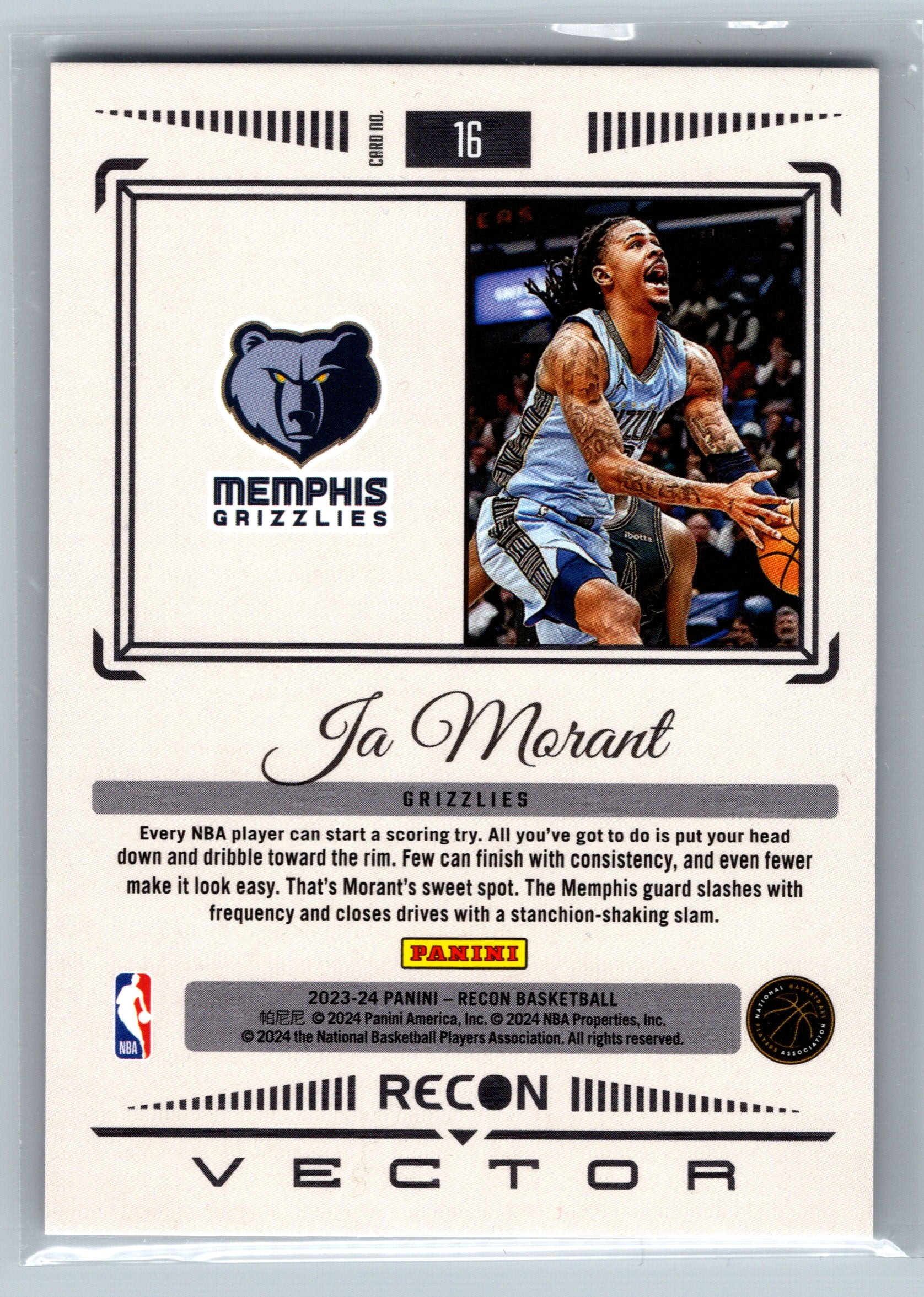 2023 Panini Recon Ja Morant Vector #16