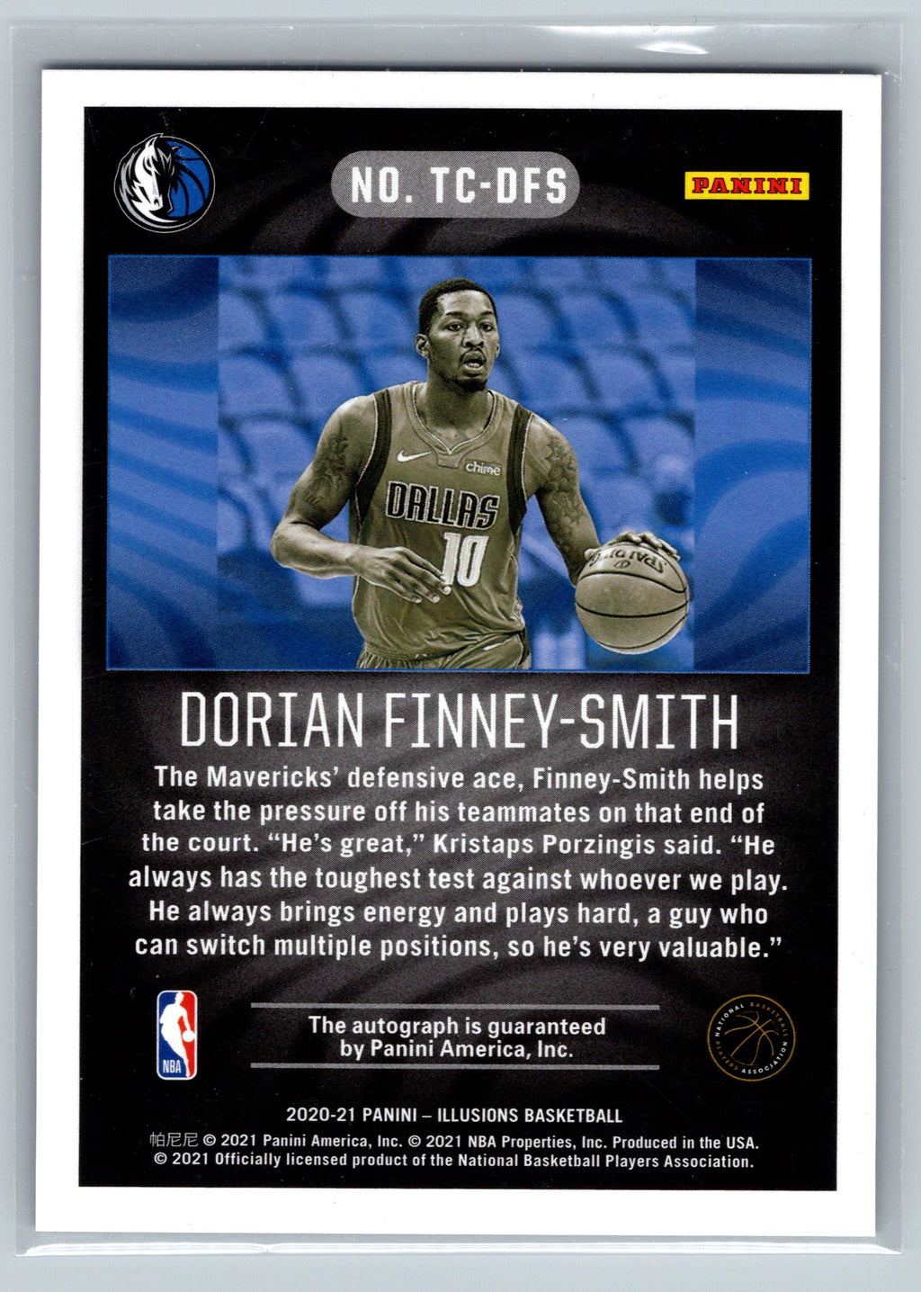 2020 Panini Illusions Dorian Finney-Smith Trophy Collection Autograph #TC-DFS