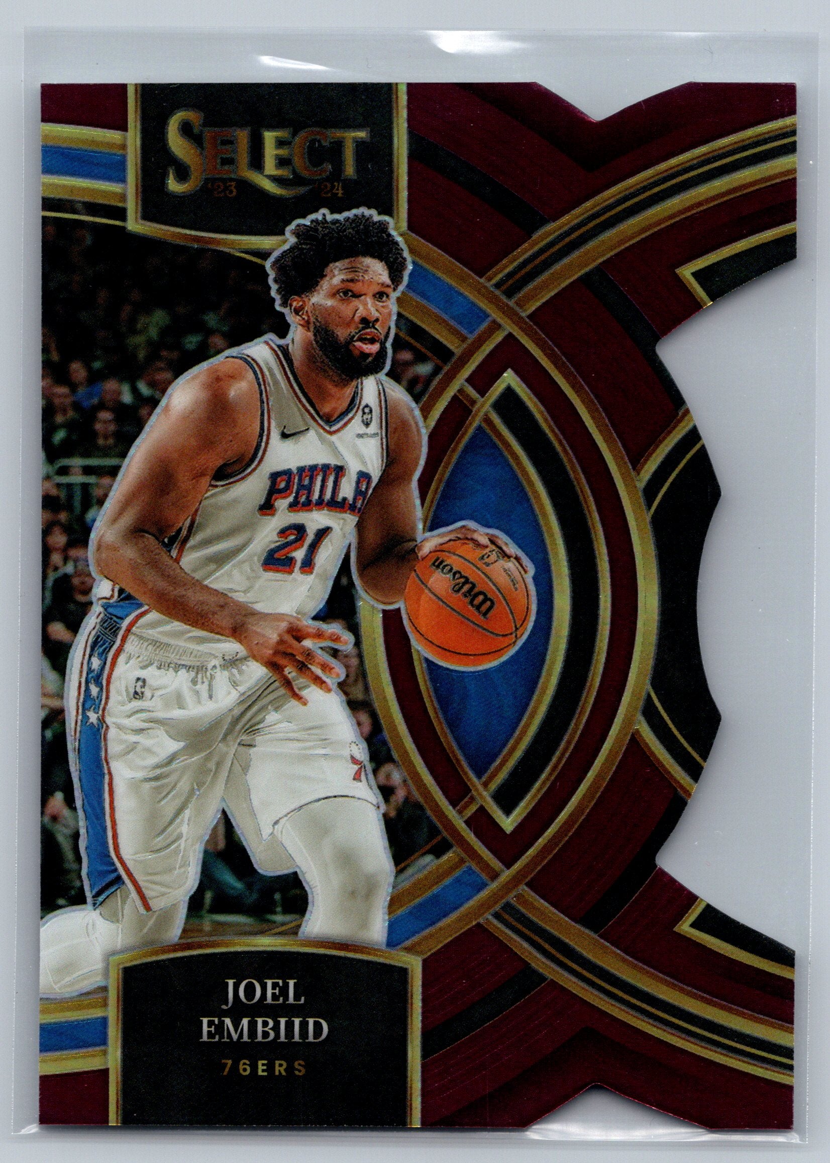 2023 Panini Select Joel Embiid Maroon Premier Level Die-Cut /175 #197