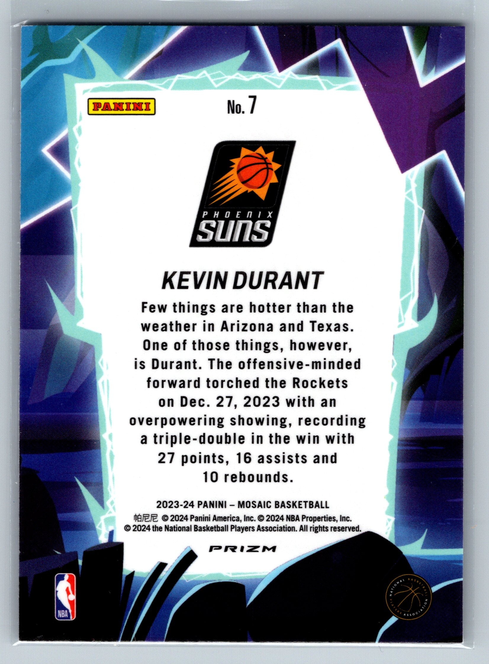 2023 Panini Mosaic Kevin Durant Storm Chasers #7
