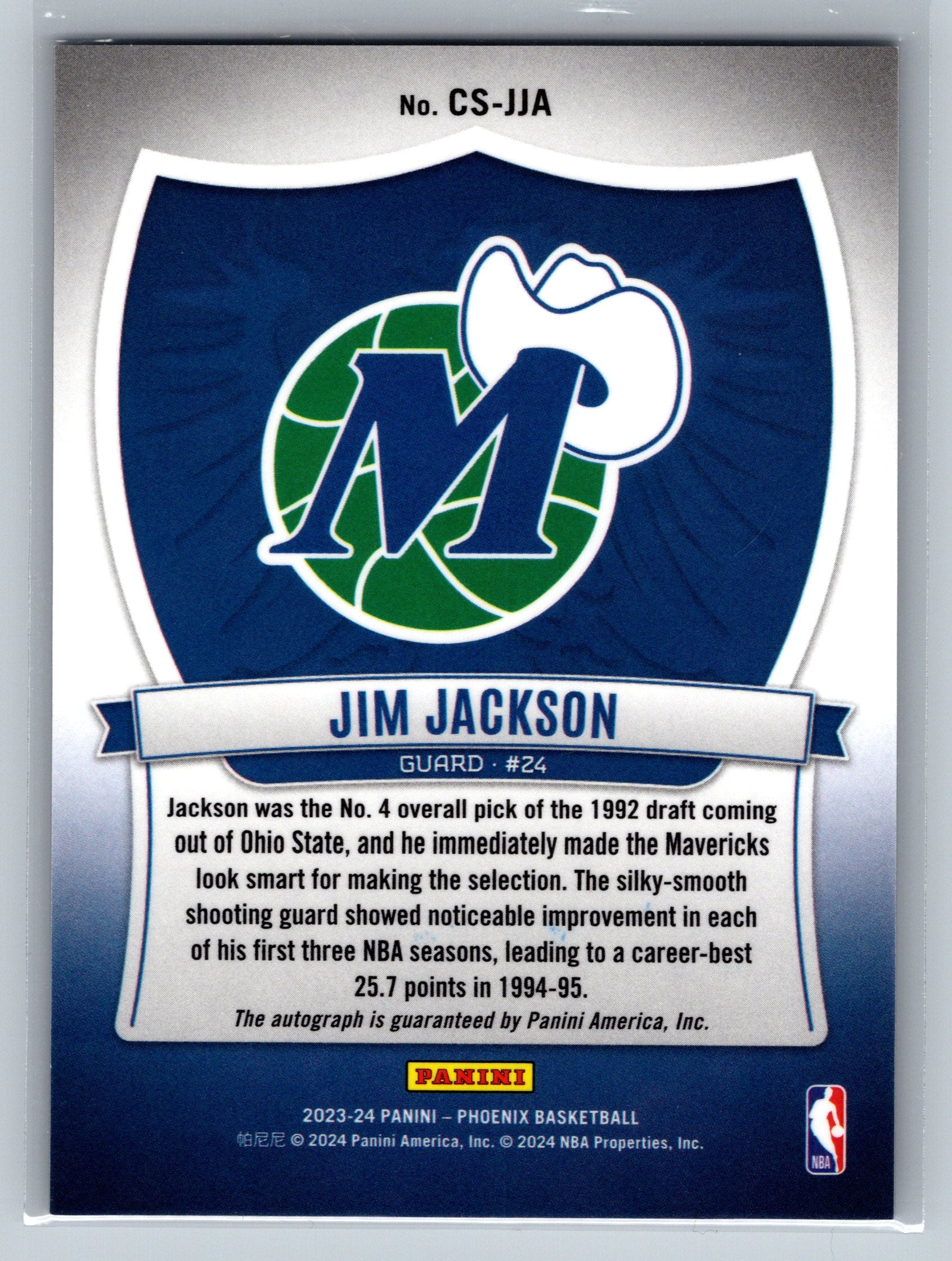 2023 Panini Phoenix Crusade Jim Jackson Autograph #CS-JJA