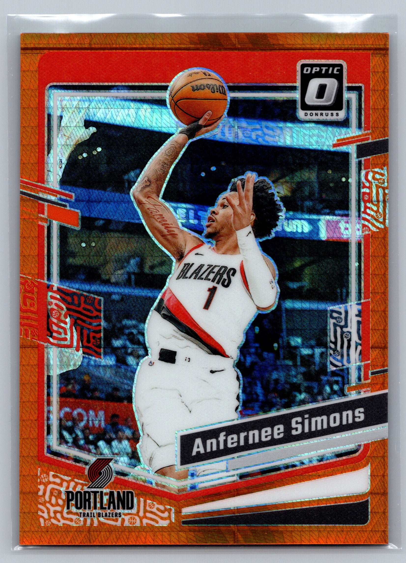 2023 Panini Optic Anfernee Simons Orange /99 #153