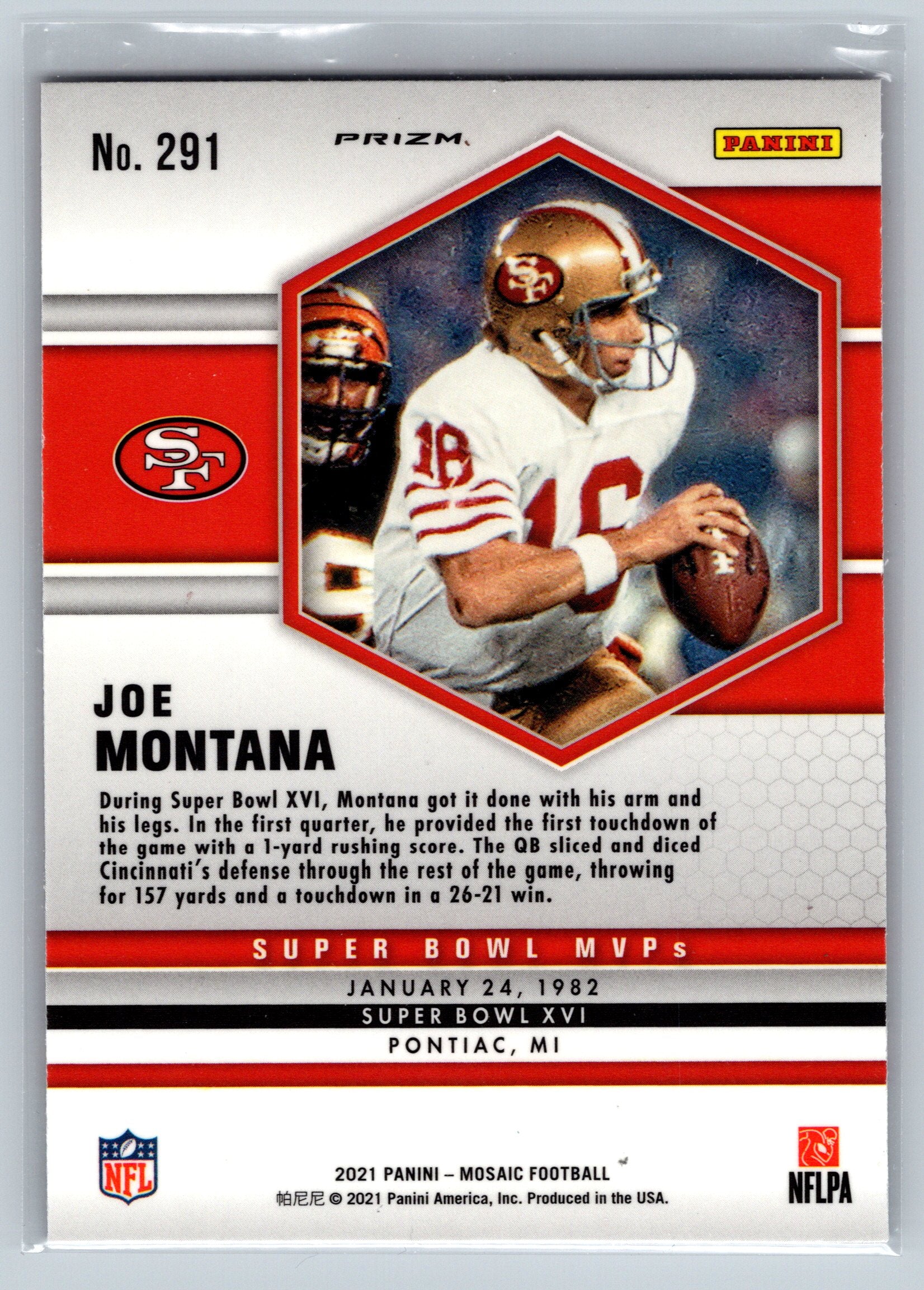 2021 Panini Mosaic Red Joe Montana #291