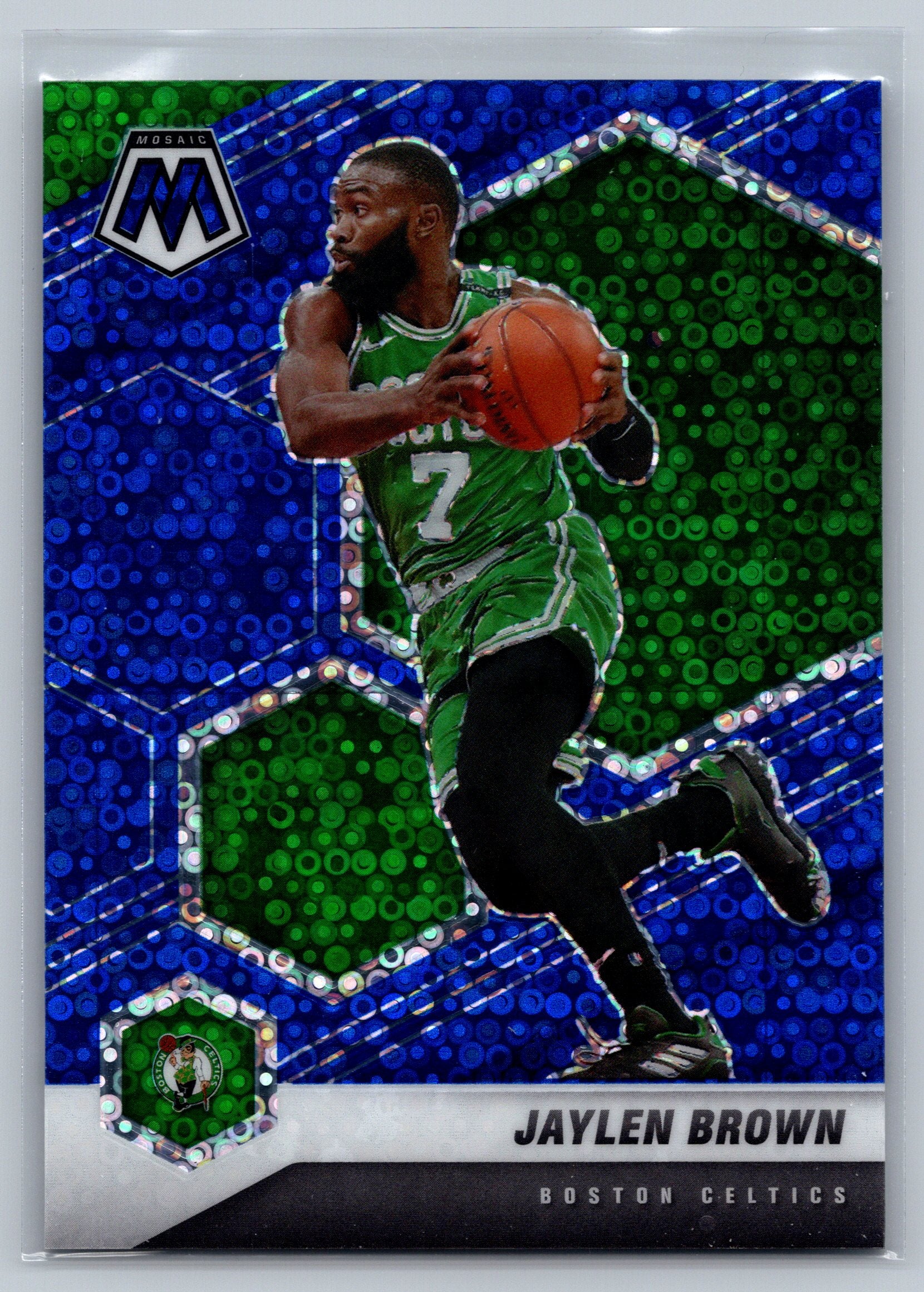 2020 Panini Mosaic Jaylen Brown Blue Fast Break /85 #155