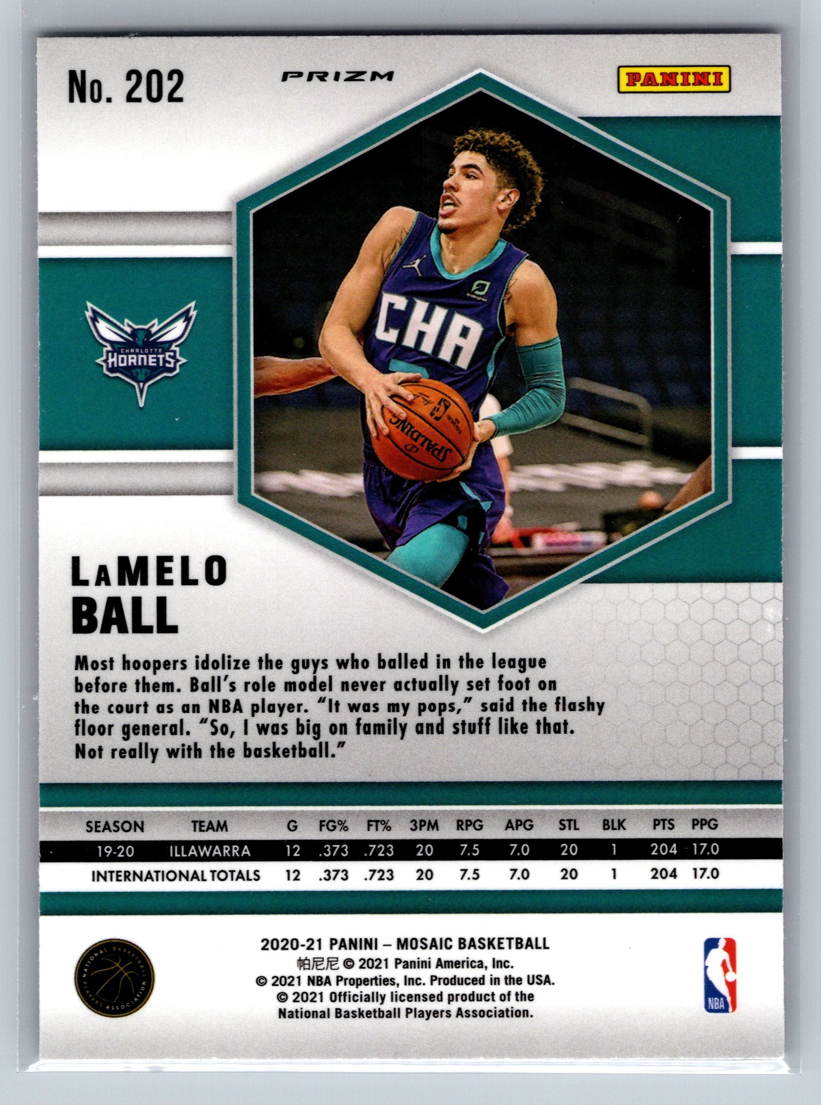 2020 Panini Mosaic LaMelo Ball Pink Camo Rookie Card #202