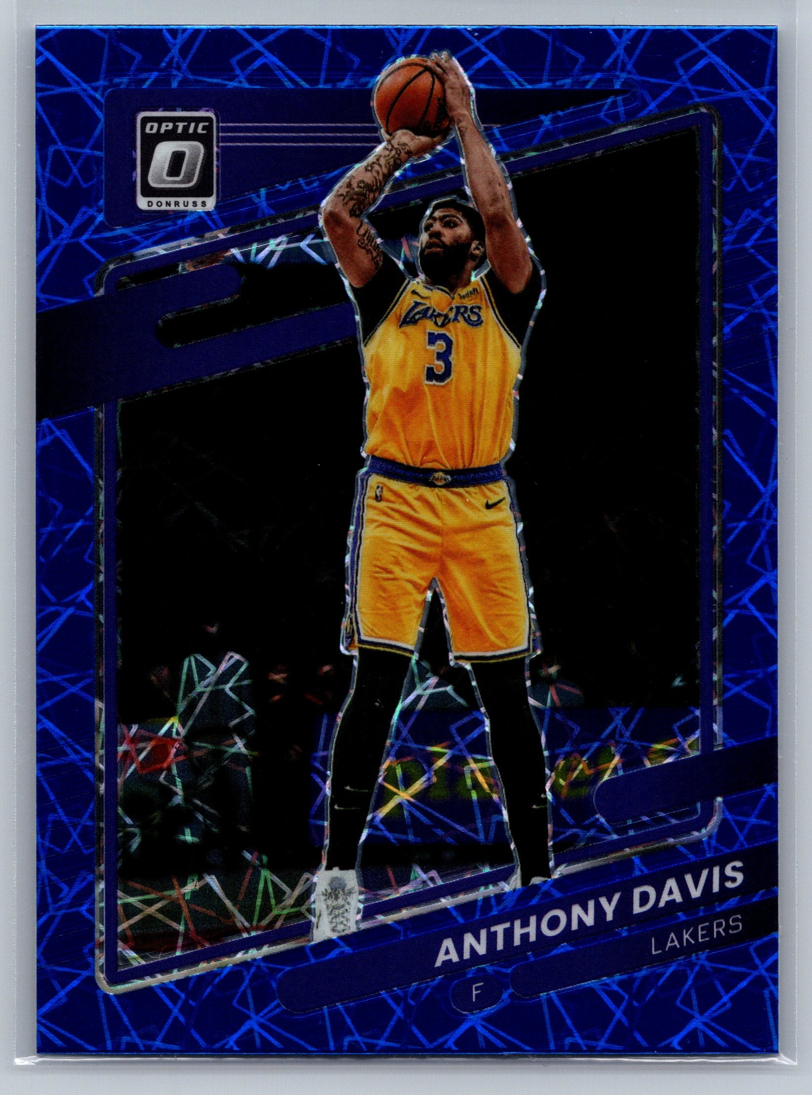 2021 Panini Optic Anthony Davis Blue Velocity #133