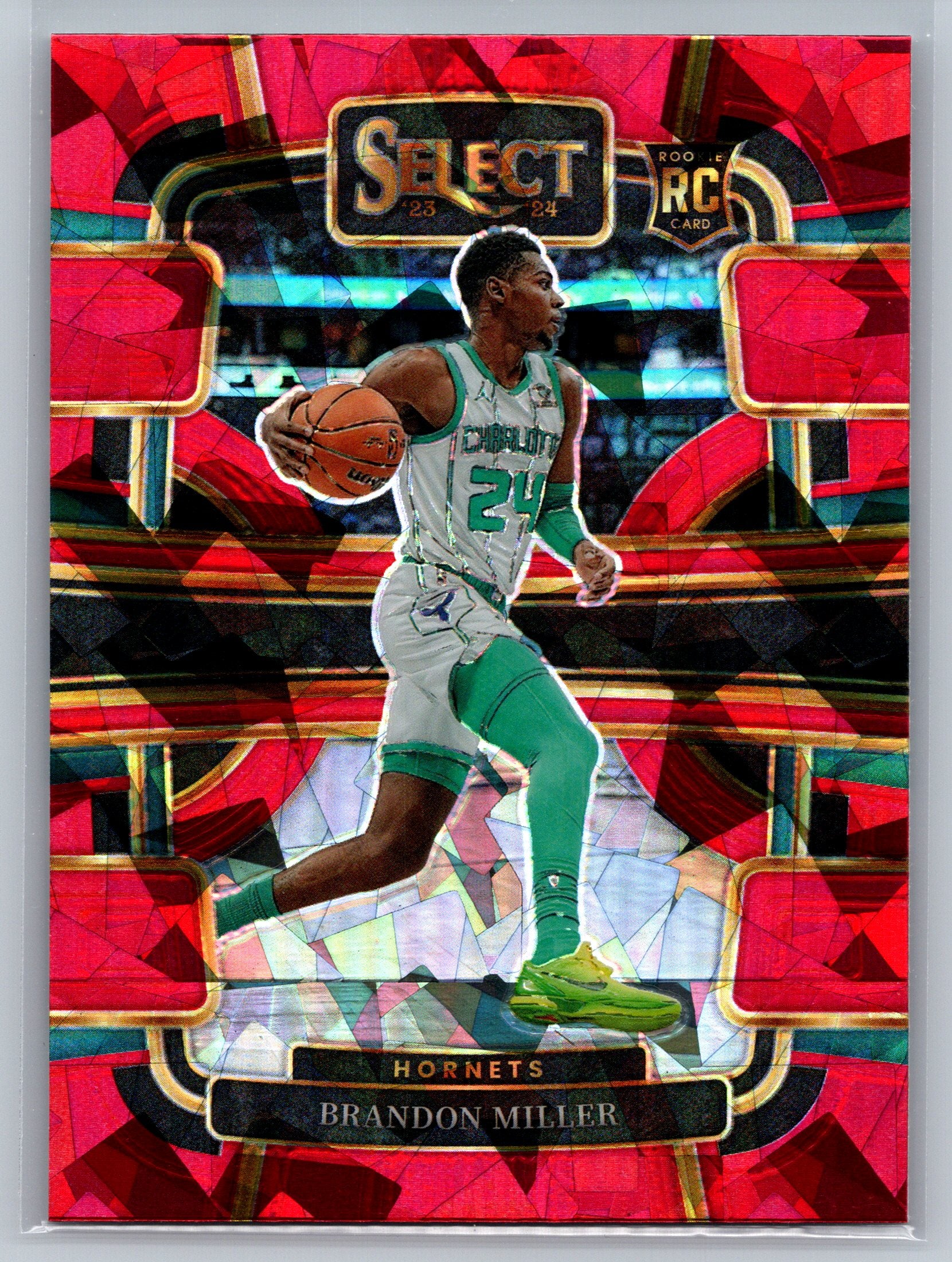 2023 Panini Select Brandon Miller Red Cracked Ice Concourse Level Rookie Card #80