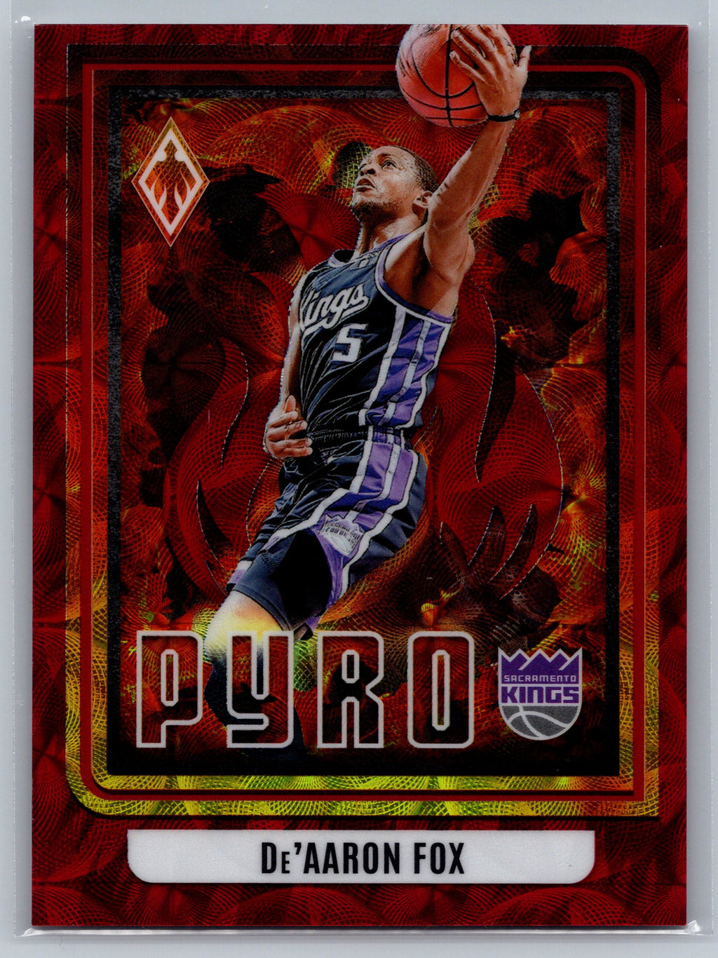 2023 Panini Phoenix De'Aaron Fox Pyro International Red /75 #10